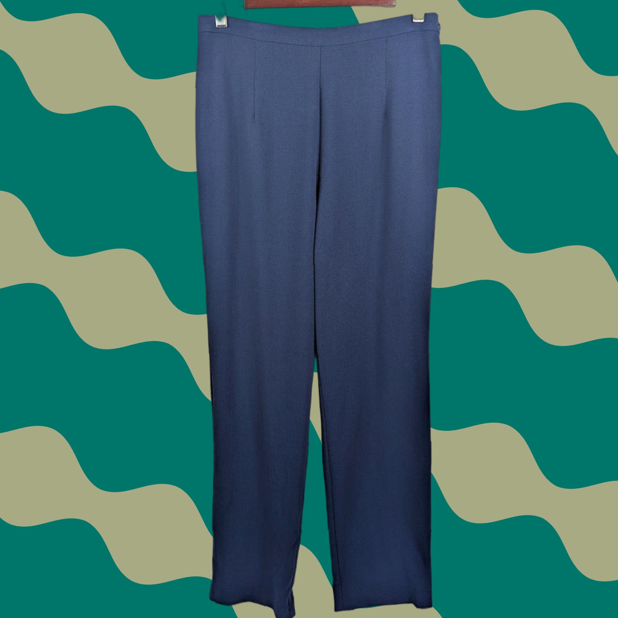 Bob Mackie Bob Mackie Blue Dress Pants Women's Size Small Wearable Art Pull On Vintage Size 28" / US 6 / IT 42 - 1 Thumbnail