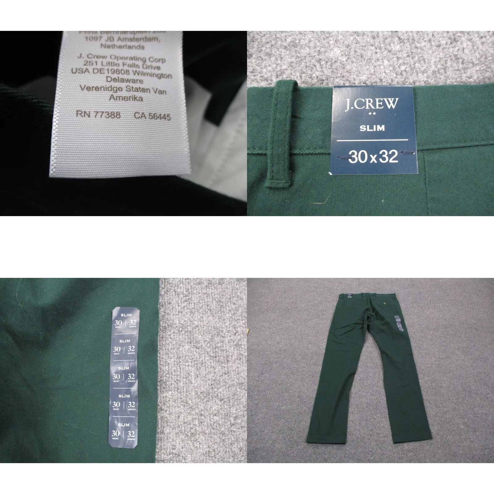 J.Crew J.CREW Pants Mens 30 X 32 Green Chino Slim Straight Holiday Winter 90s Mens Size US 32 / EU 48 - 9 Thumbnail