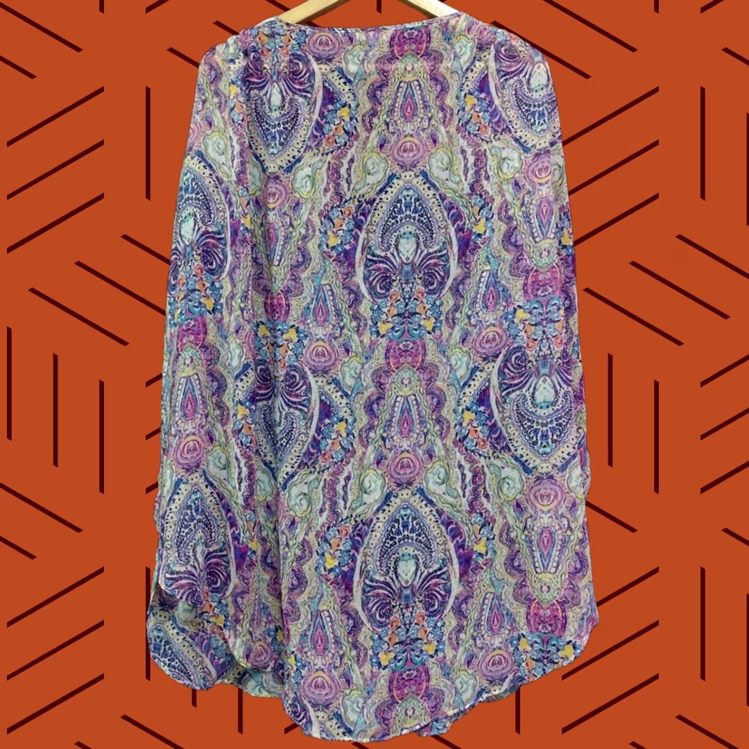 Victoria's Secret Victoria's Secret Paisley Print Tunic Top Multicolor Sleeveless Woven Size M/L Size M / US 6-8 / IT 42-44 - 1 Thumbnail
