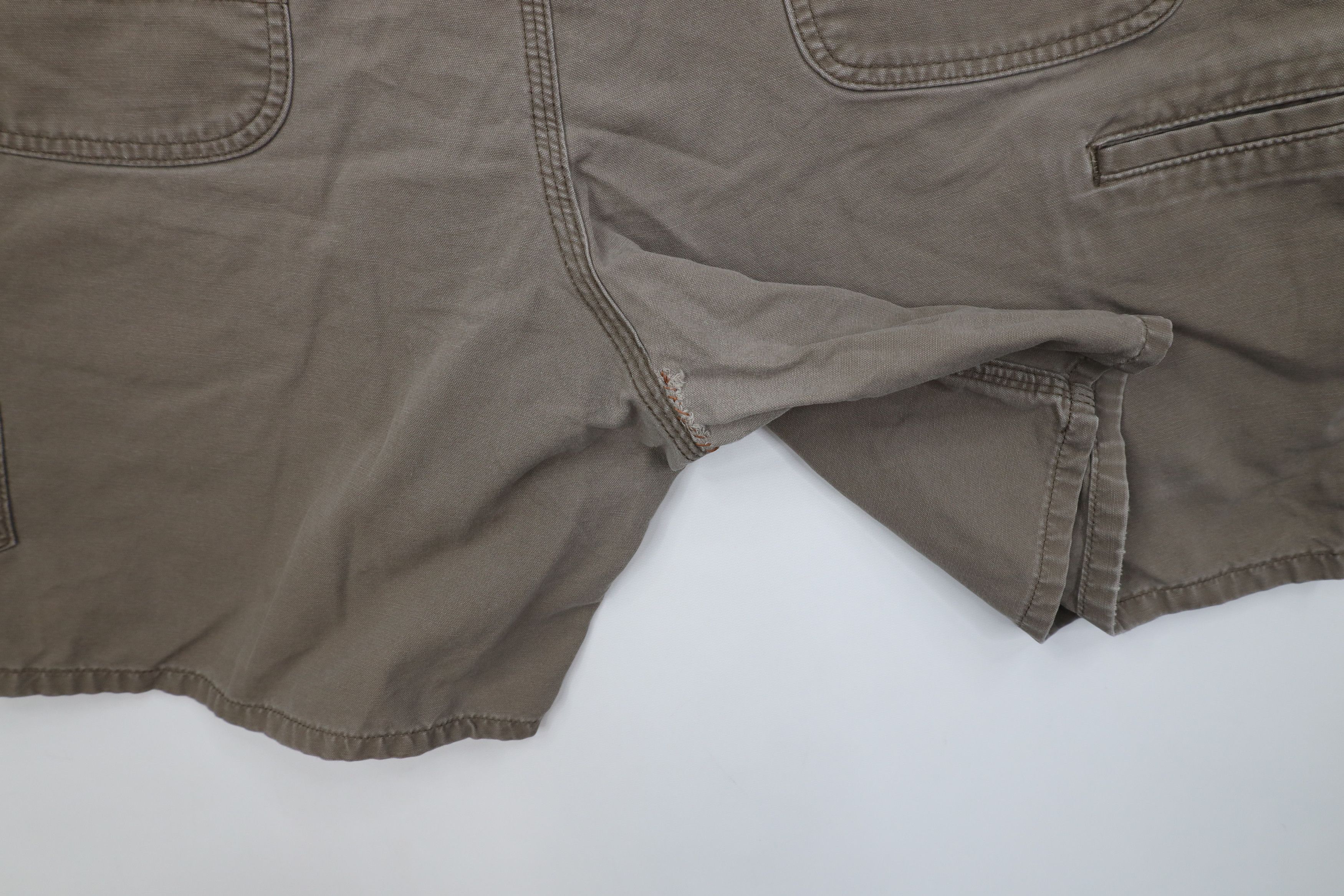 Carhartt Vintage Y2K Carhartt Above Knee Dungaree Shorts Light Brown Size US 40 / EU 56 - 14 Thumbnail