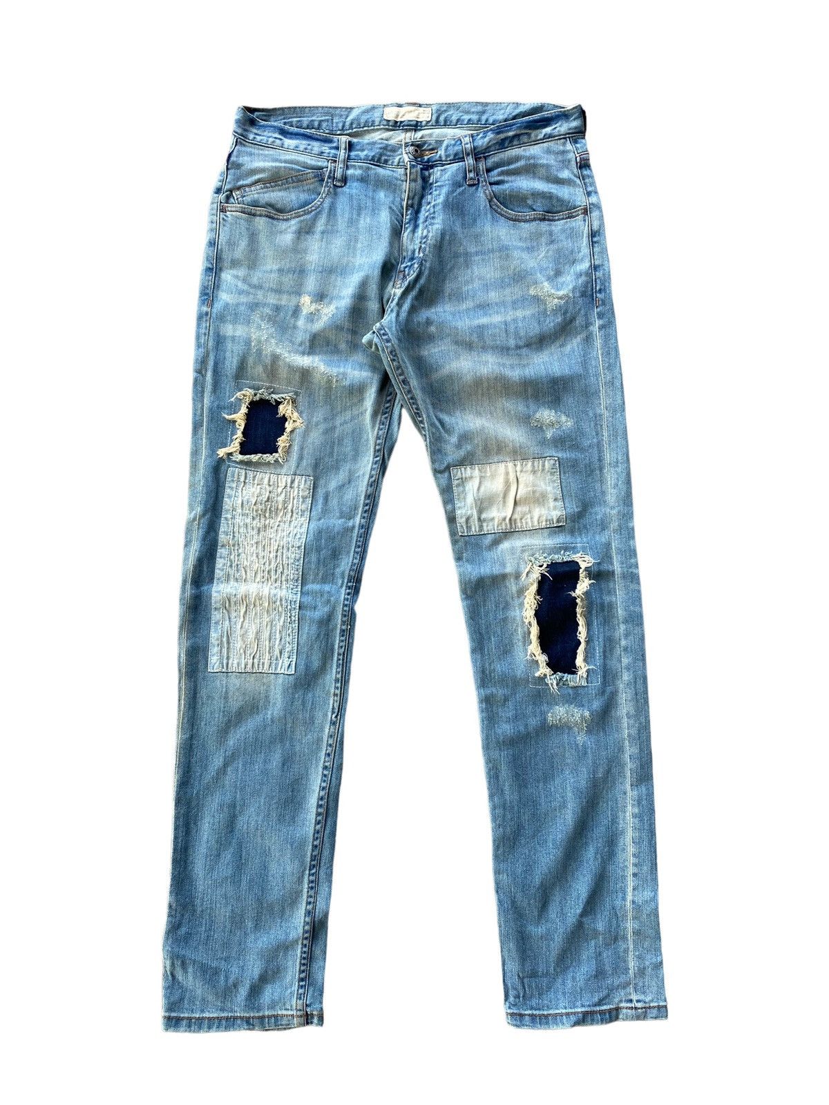 Japanese Brand Vintage Roial Jeans - 1997 California Denim, Sashiko Style Size US 32 / EU 48 - 1 Thumbnail