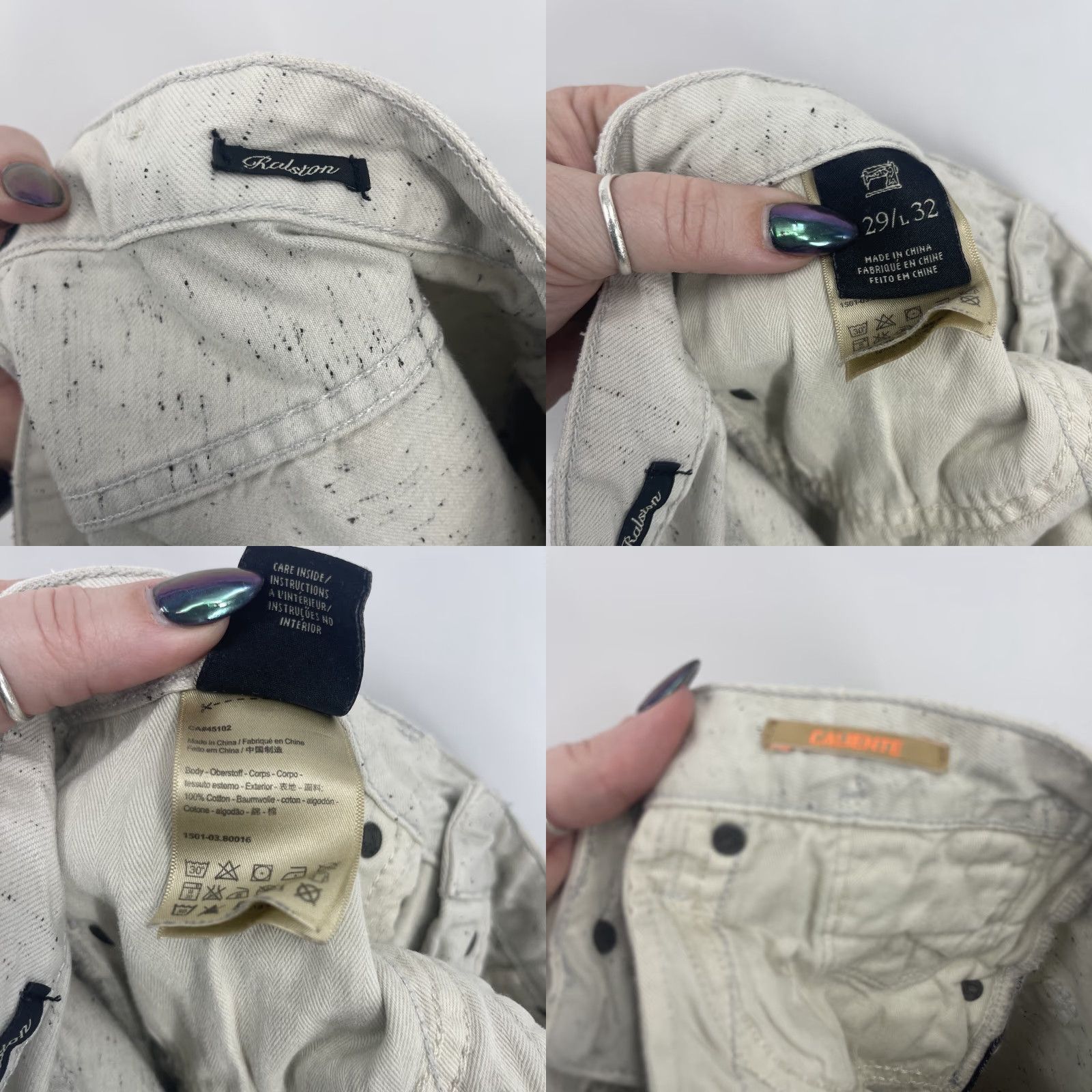 Scotch & Soda Scotch & Soda Jeans Mens 29 x 30 Gray Ralston Caliente Button Fly Distress RAW - Denim Slim Regular Retro 2010s Mens Jeans Size US 29 - 10 Thumbnail