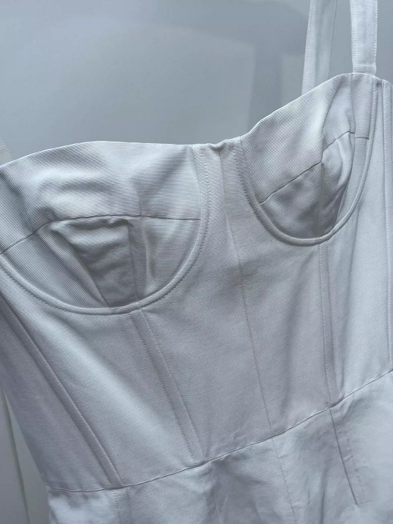 Dior Dior White Strappy Jumpsuit-2505 Size 35" - 5 Thumbnail