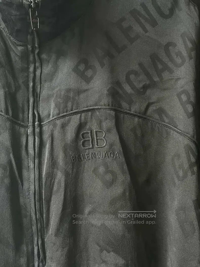 Balenciaga Balenciaga Dark Pattern Full Print Silk Jacket Size XXS / US 00 / IT 34 - 4 Thumbnail