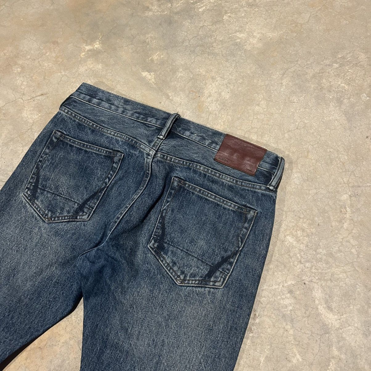 Allsaints × Japanese Brand AllSaints Cigarette Faded Slim Indigo Jeans Essential Size US 33 - 9 Thumbnail