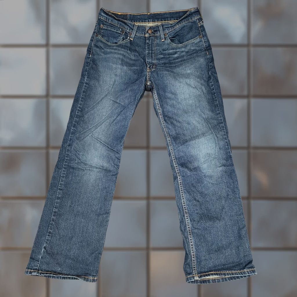 Levi's Levi's Men Jeans 32x28 Straight Regular Dark Cotton Blend Stretch 514 Tag 34x30 Size US 32 / EU 48 - 1 Thumbnail