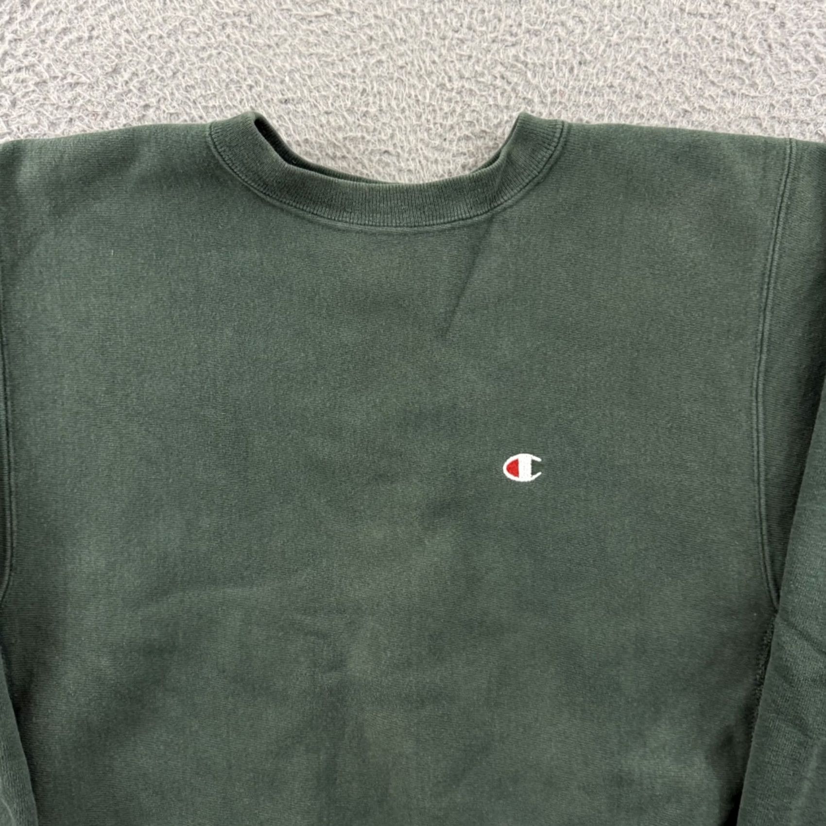 Champion VINTAGE Champion Reverse Weave Sweatshirt Mens Large Green Blank Pullover Sweatshirt Size US L / EU 52-54 / 3 - 3 Thumbnail