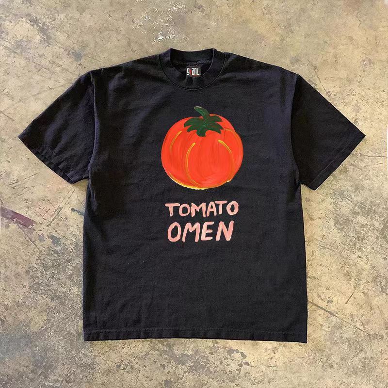 Japanese Brand × Vintage Black casual retro tomato print t-shirt Size US M / EU 48-50 / 2 - 1 Thumbnail