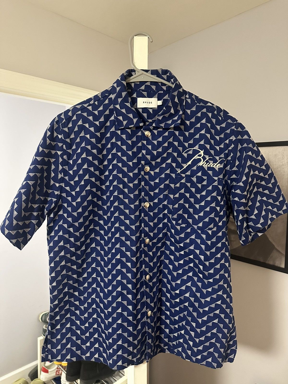 Rhude Rhude Embroidered Beachfront Button Up Shirt Size US M / EU 48-50 / 2 - 1 Thumbnail