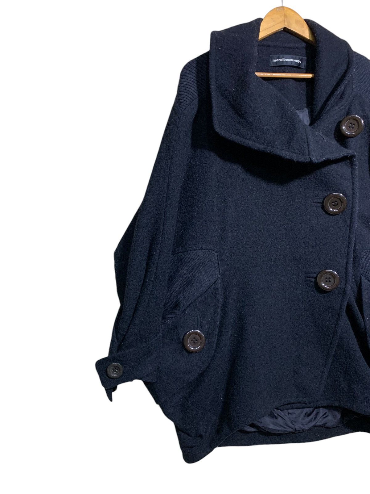 Issey Miyake 🔥MERCIBEAUCOUP ISSEY MIYAKE WOOL ASYMETRICAL JACKET Size L / US 10 / IT 46 - 2 Thumbnail