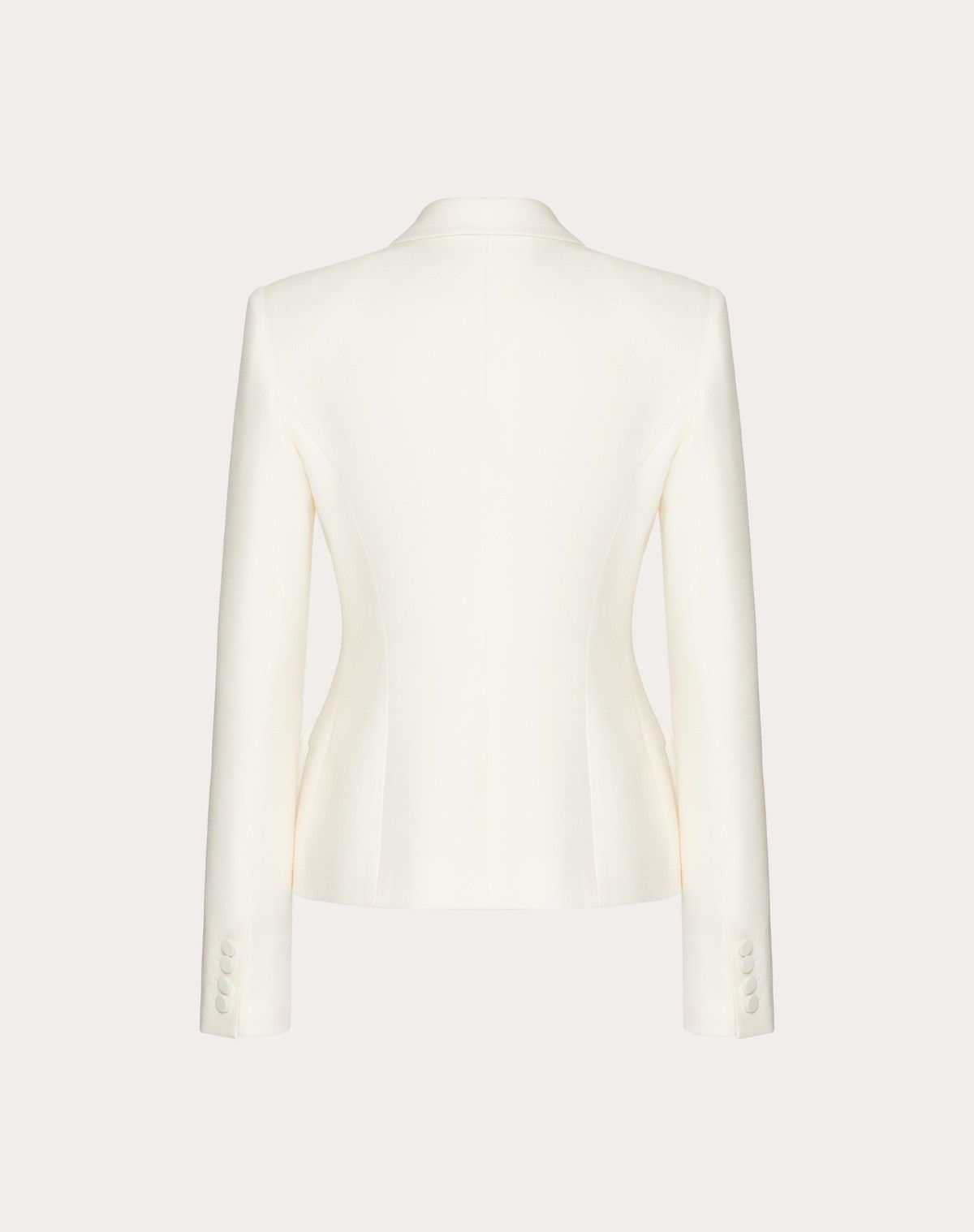 Valentino o1s1wg110525 Crepe Couture Jacket in White Size XS / US 0-2 / IT 36-38 - 2 Thumbnail