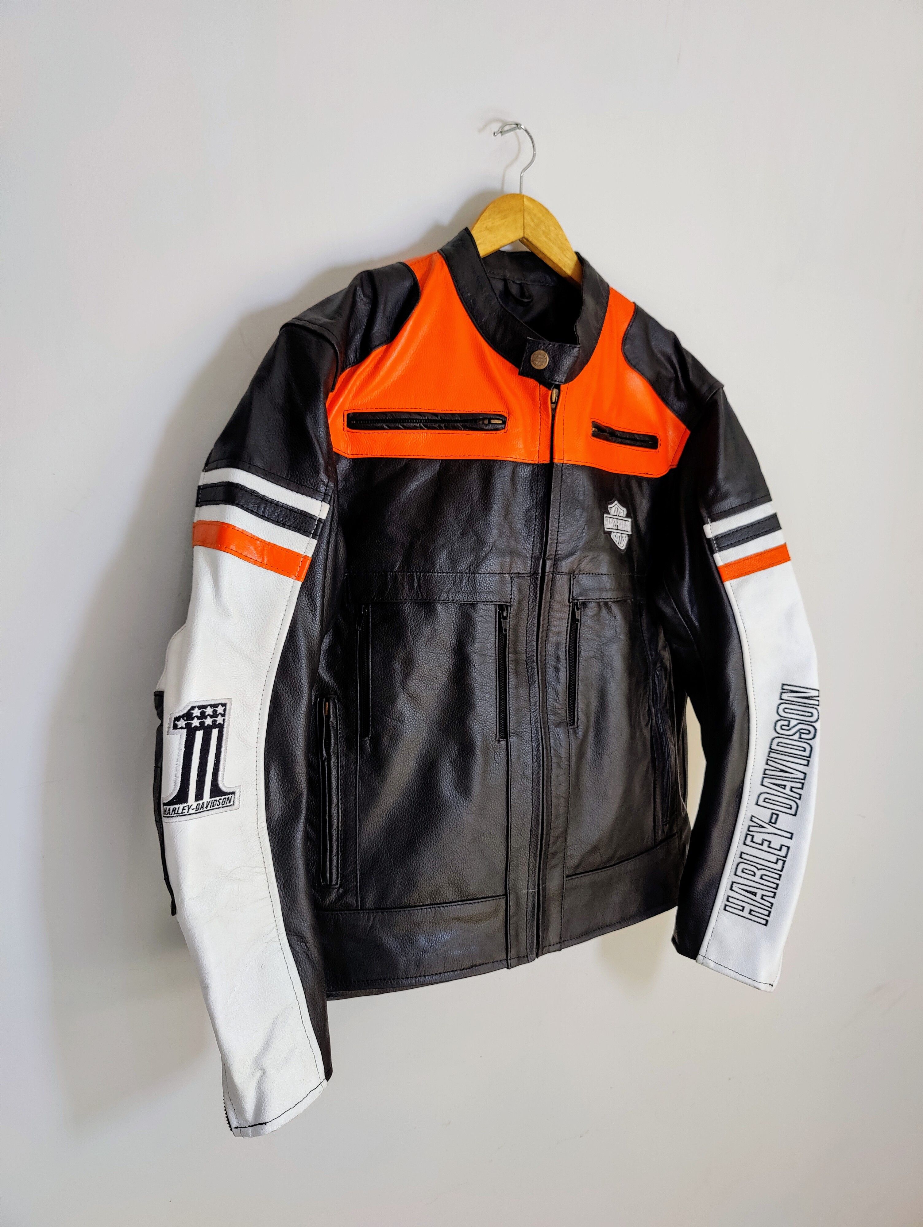 Vintage 🔥 Harley Davidson 🔥 Vintage Biker Leather STREETWEAR Size US L / EU 52-54 / 3 - 2 Thumbnail