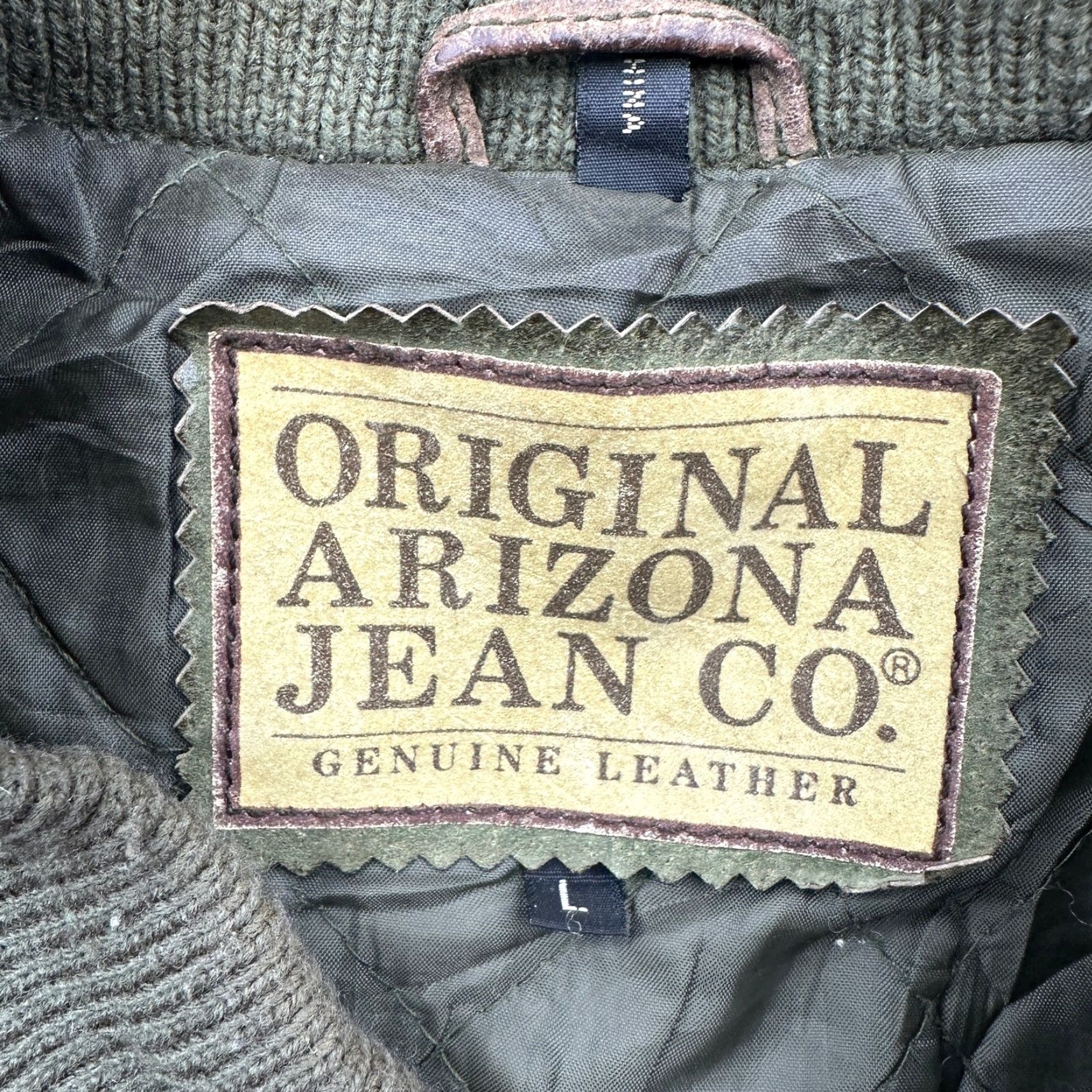 Vintage VINTAGE Arizona Jean Co. Genuine Leather Suede Bomber Jacket Mens Large Brown Size US 33 - 2 Thumbnail