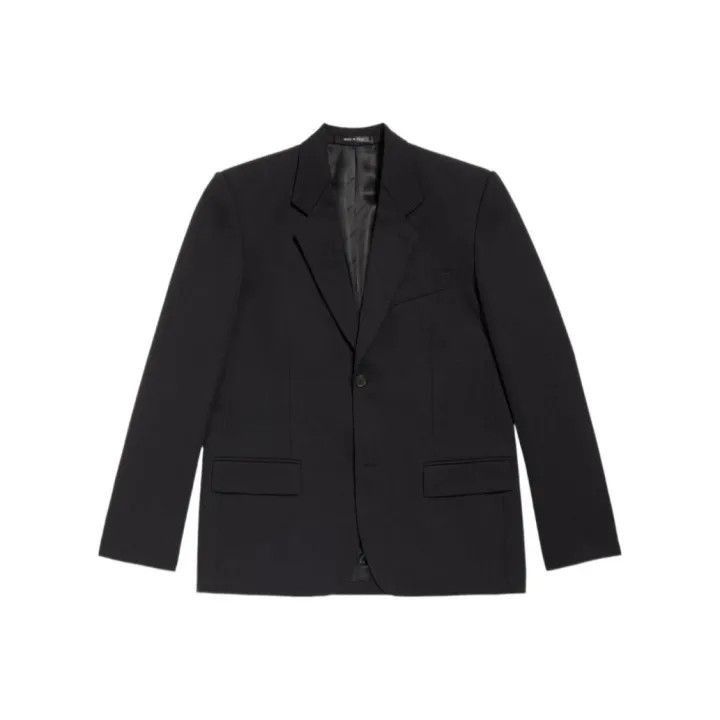 Balenciaga Balenciaga Black Long Sleeve Casual Suit Jacket 0079-2507 Size US S / EU 44-46 / 1 - 1 Thumbnail