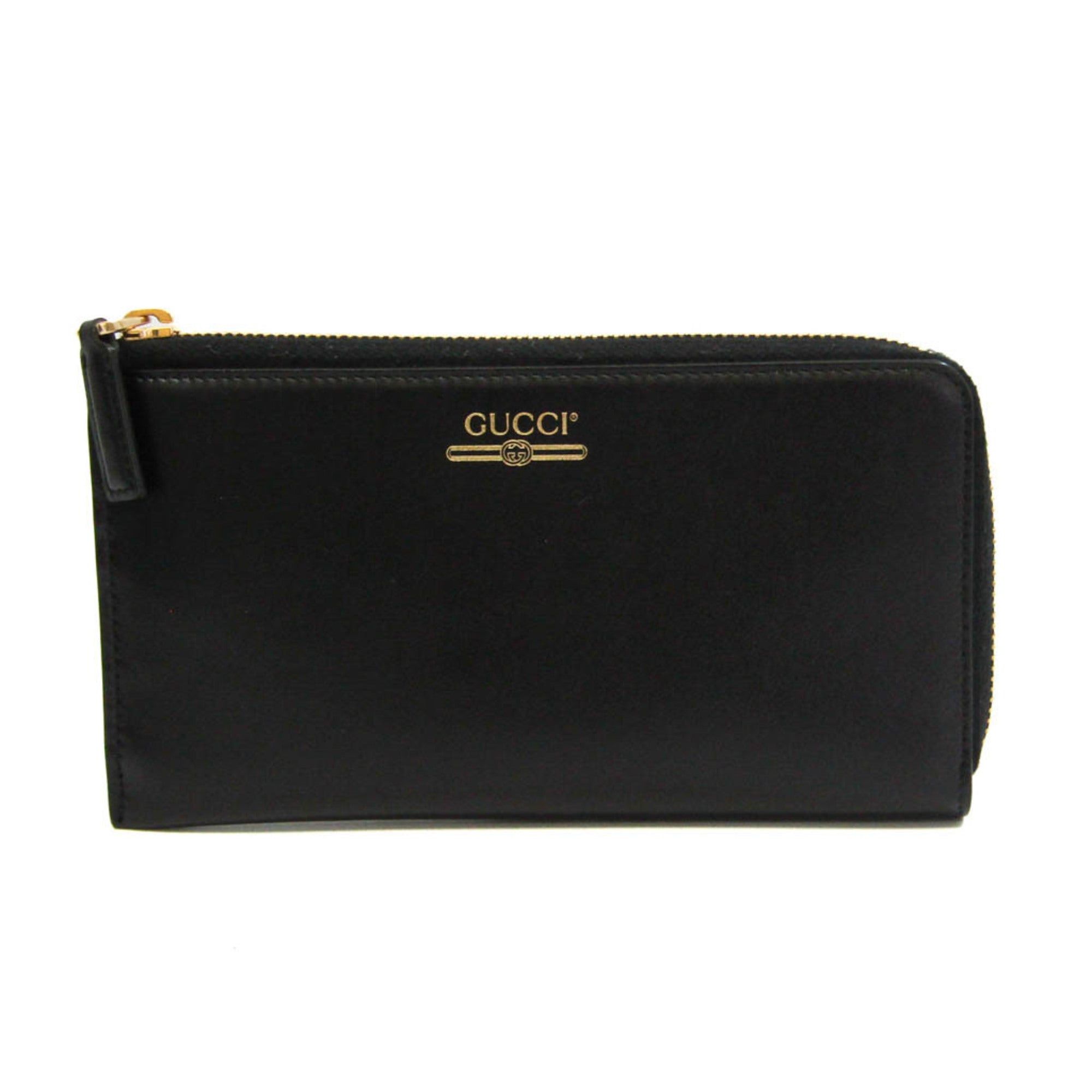 Gucci GUCCI Lshaped Fastener 573116 Women's Leather Long Wallet [bi