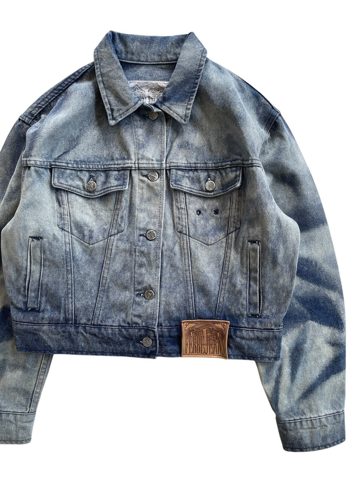 Ferre Ferre Jeans Acid Wash Denim Jacket Size XS / US 0-2 / IT 36-38 - 6 Thumbnail