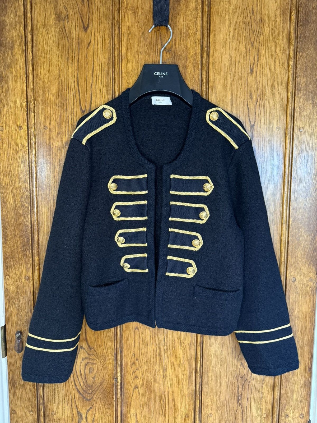 Celine $4k 🤑 Celine military jacket cardigan officer Hedi Slimane Size US S / EU 44-46 / 1 - 2 Thumbnail
