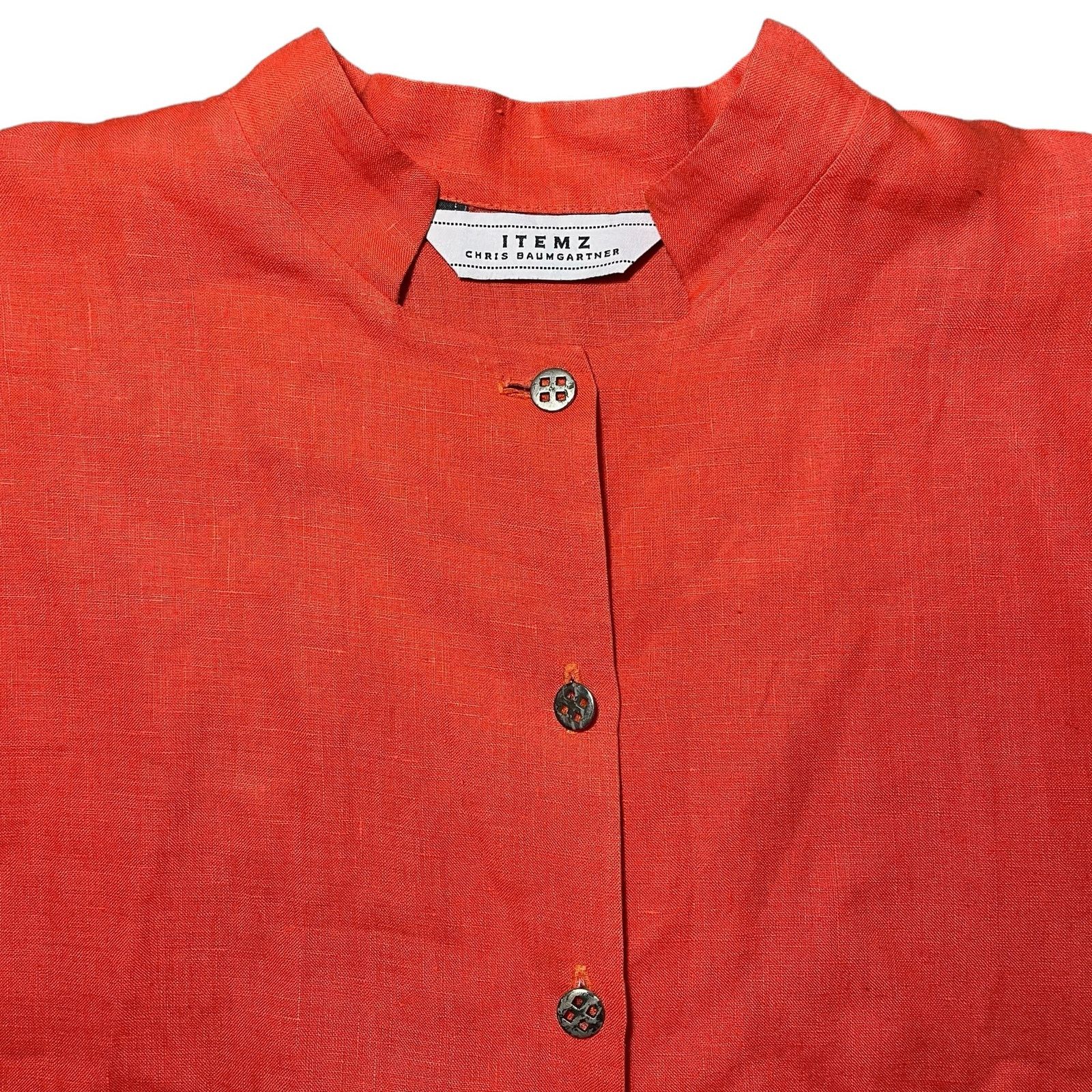 Other ITEMZ Chris Baumgartner Button Up Top Linen Boho One Size Size ONE SIZE - 2 Thumbnail