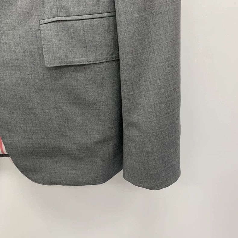 Thom Browne Thom browne Gray wool lapel single-breasted long-sleeved su Size US S / EU 44-46 / 1 - 4 Thumbnail