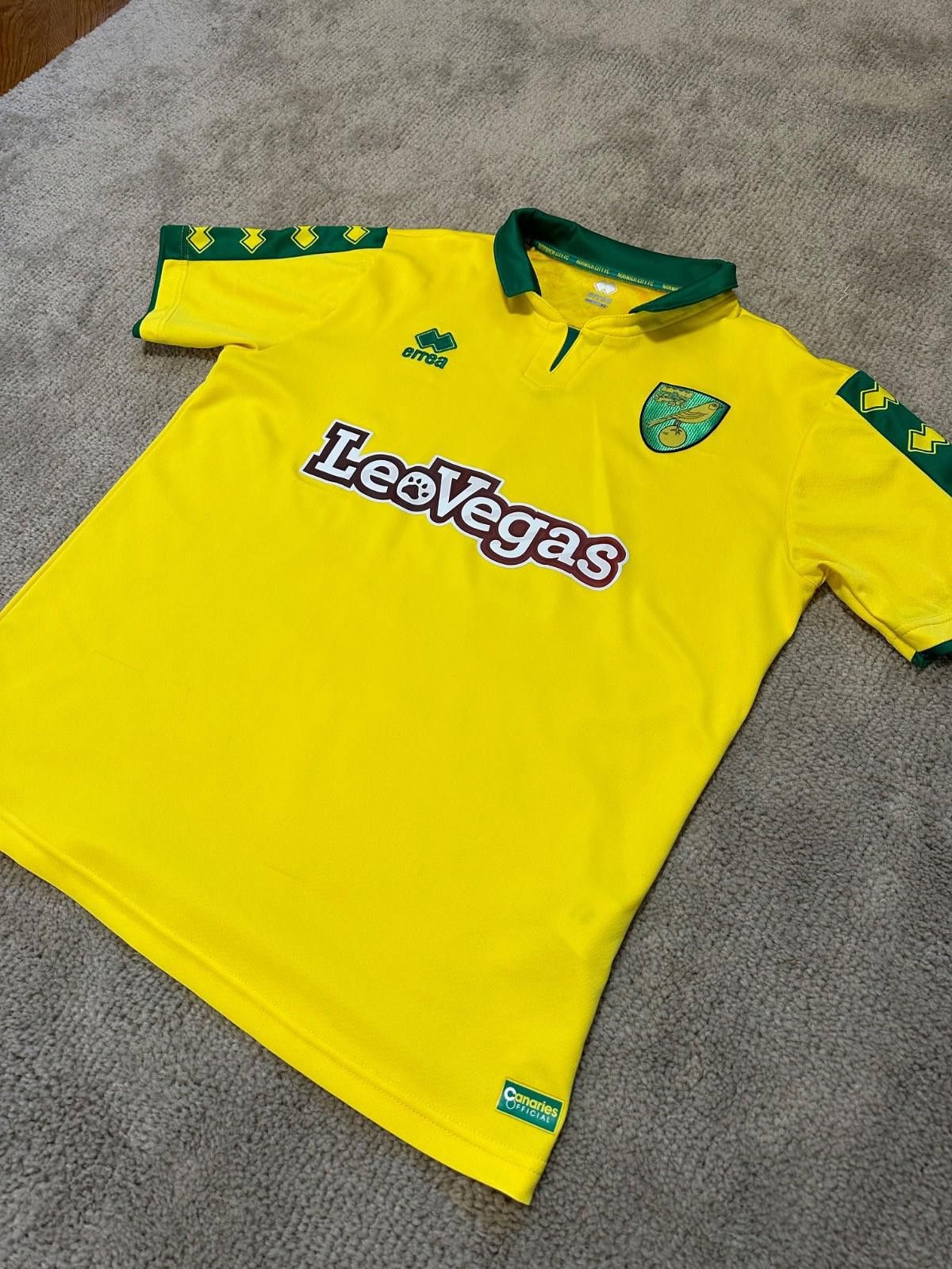 Errea #23 Maddison Norwich City 2017/18 Football Shirt Jersey Size US XL / EU 56 / 4 - 3 Thumbnail