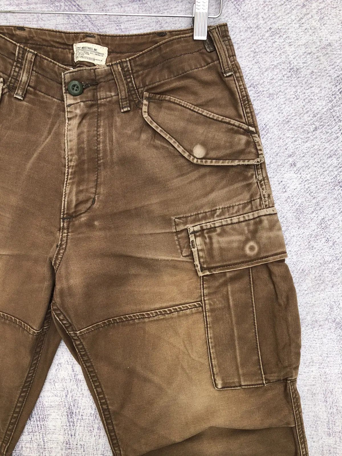 Japanese Brand × Vintage Japanese Cargo Pants Faded Brown Vintage Pattern Size US 26 / EU 42 - 5 Thumbnail