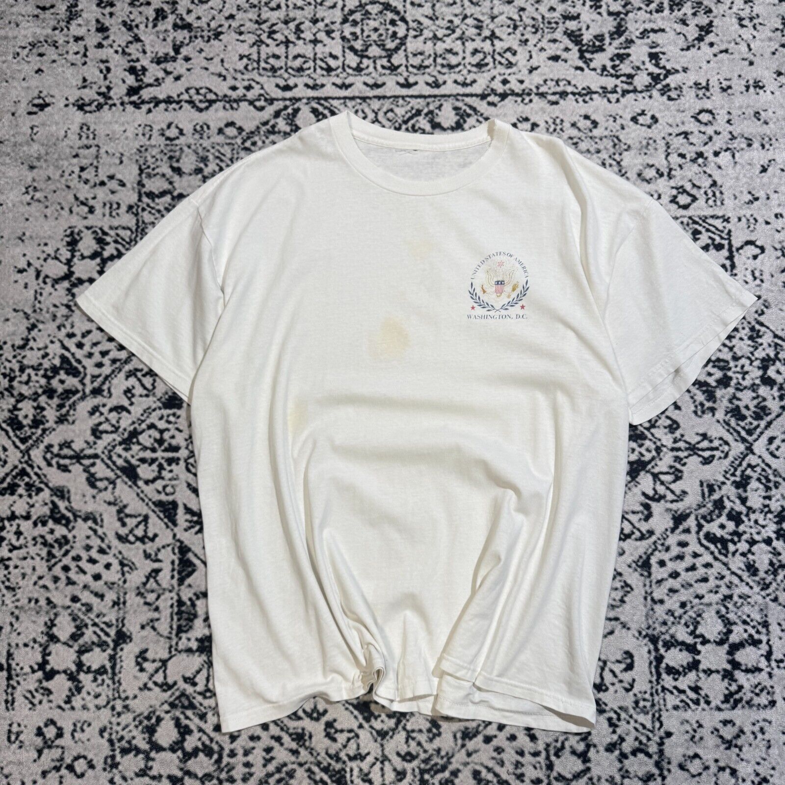 Vintage Vintage White Cotton T-Shirt Size XXL Y2K Washington DC USA Size US XXL / EU 58 / 5 - 1 Thumbnail