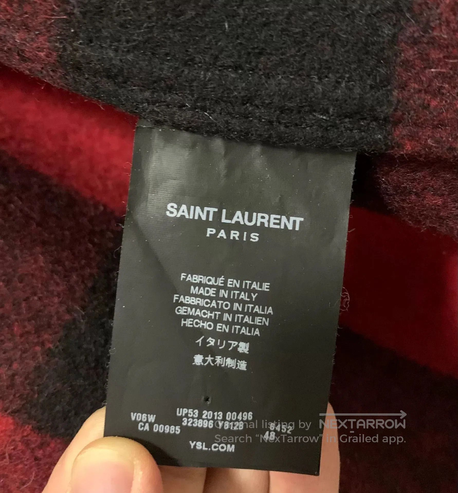 Saint Laurent Paris Saint Laurent Red and Black Plaid Jacket. Size US M / EU 48-50 / 2 - 4 Thumbnail