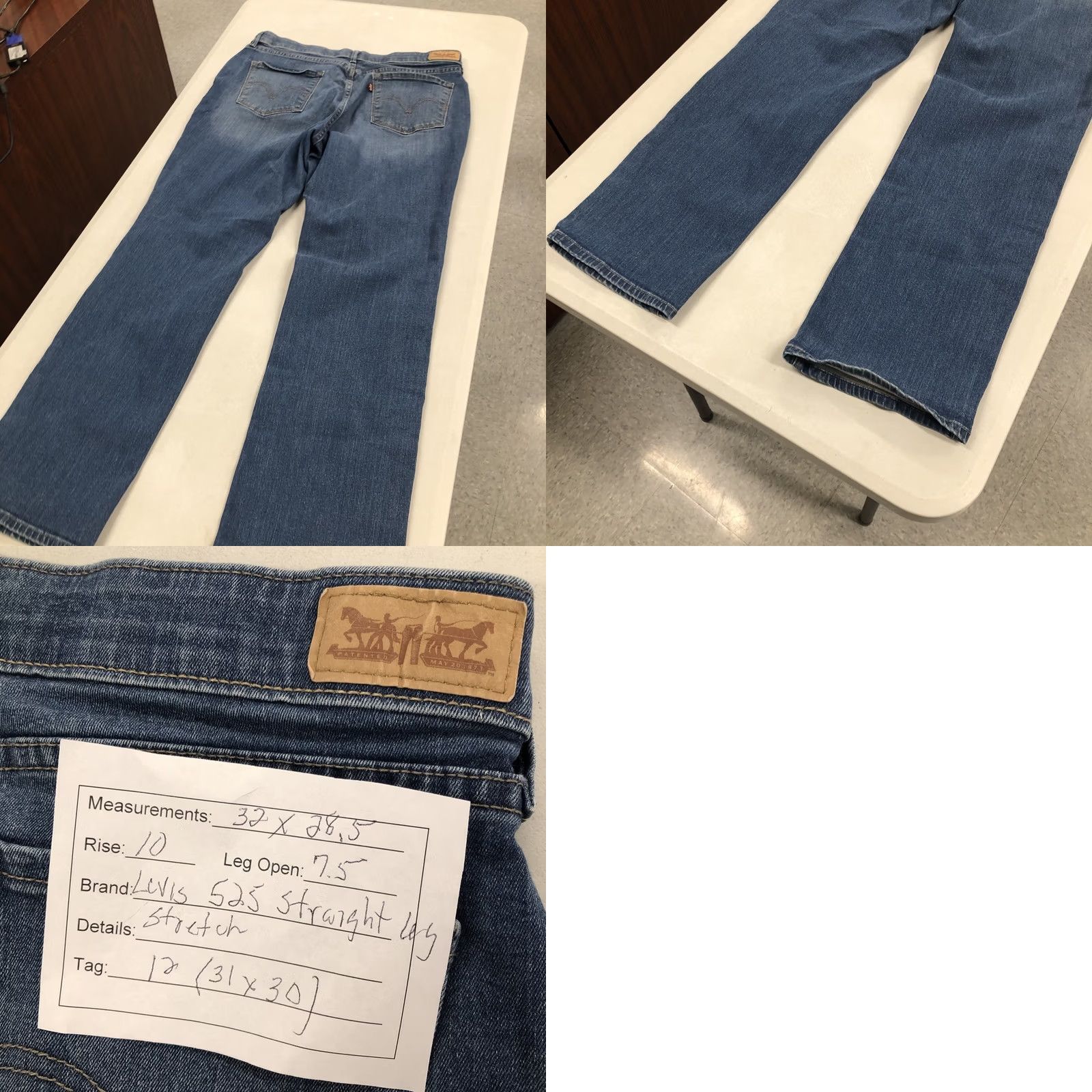 Levi's Levi's 525 Jeans Women's Size 12 Elastic Waist Band Straight Leg Blue 32x28.5 Regular Stretch Denim Band Theme Mens Womens Girls Size 34" / US 12 / IT 48 - 8 Thumbnail