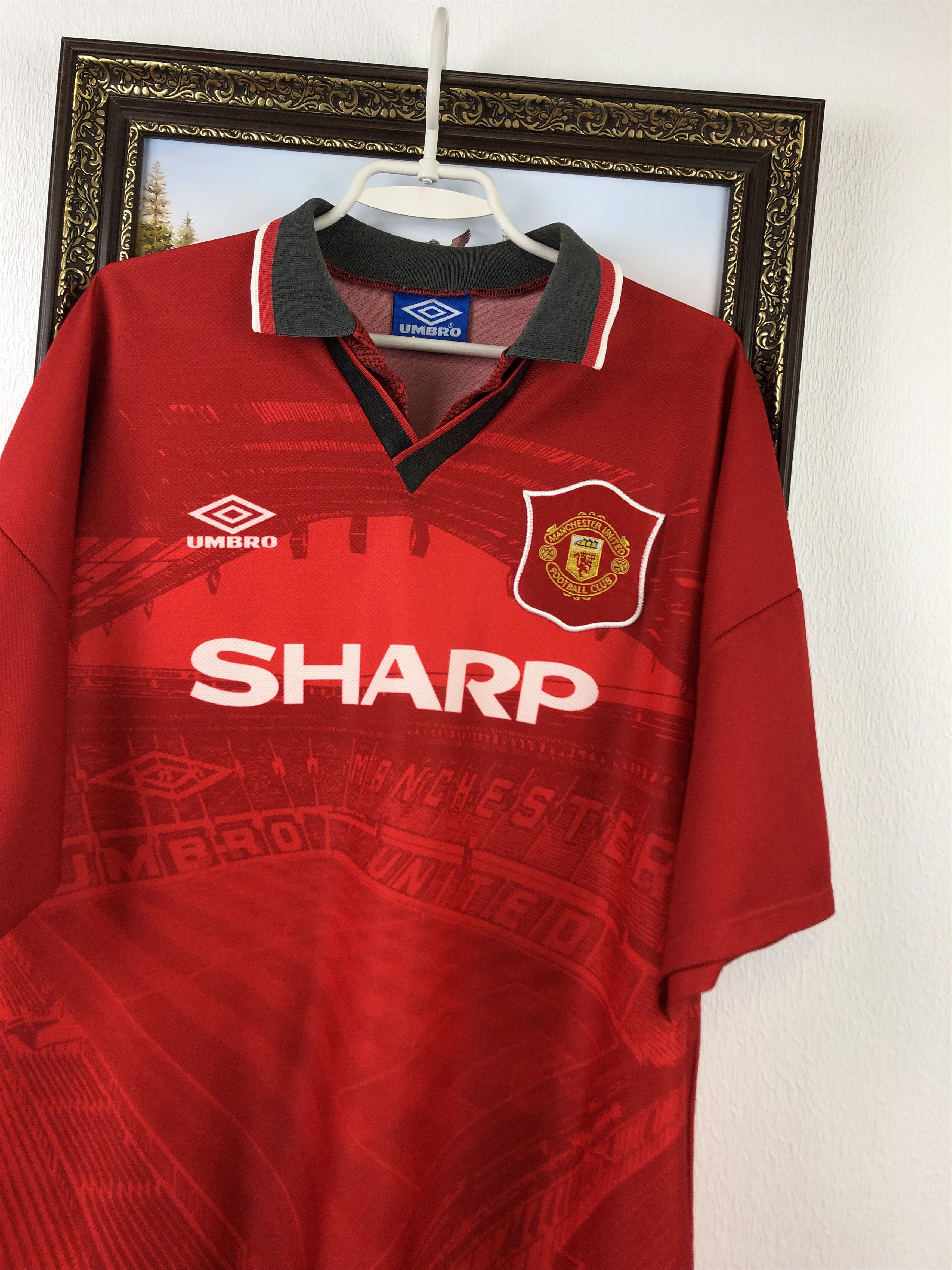 Umbro Manchester United football shirt 1994 Soccer Umbro Jersey Size US XXL / EU 58 / 5 - 4 Thumbnail