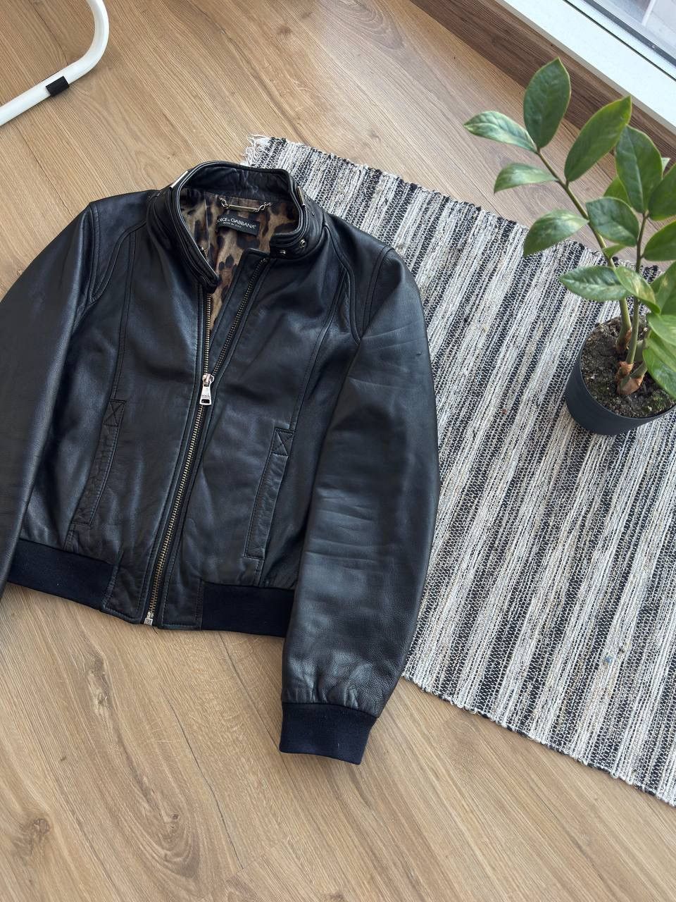 Dolce & Gabbana DOLCE & GABBANA LEATHER JACKET BLACK LEOPARD WOOMEN’S RARE Size M / US 6-8 / IT 42-44 - 6 Thumbnail