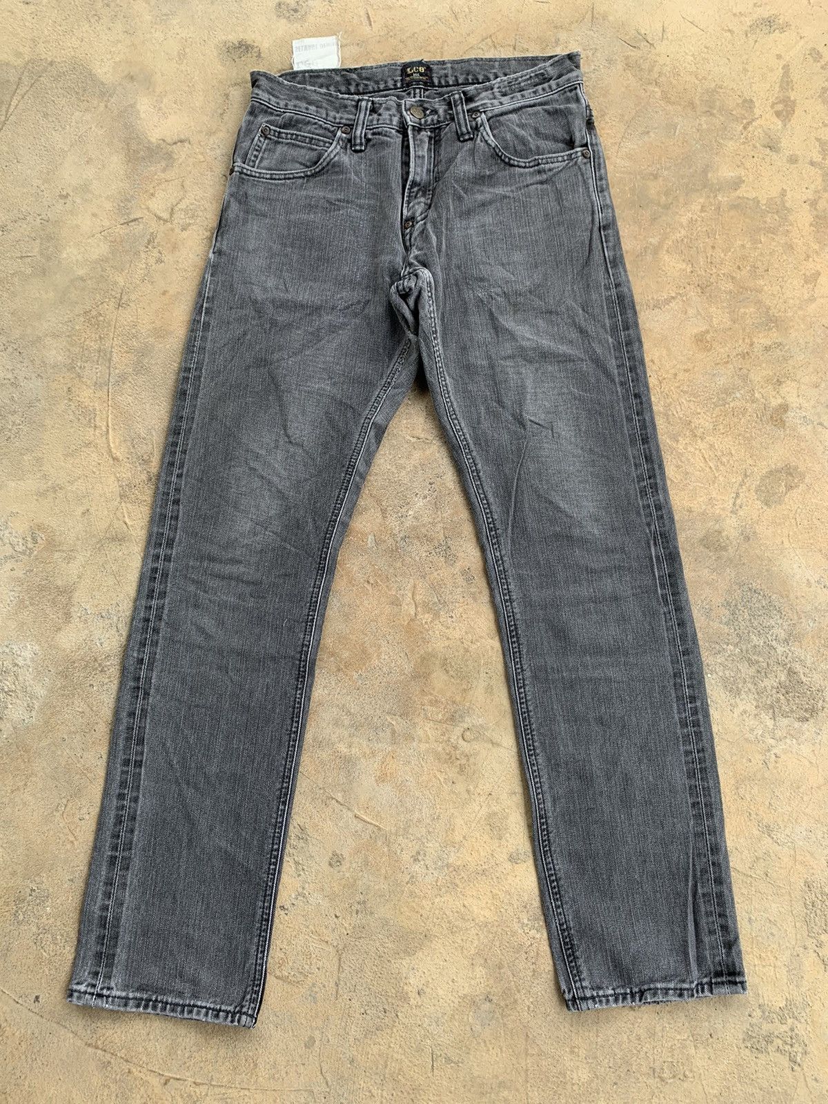 Lee Rare💥Lee 101 Black Selvedge Faded Distressed Denim Size US 30 / EU 46 - 1 Thumbnail