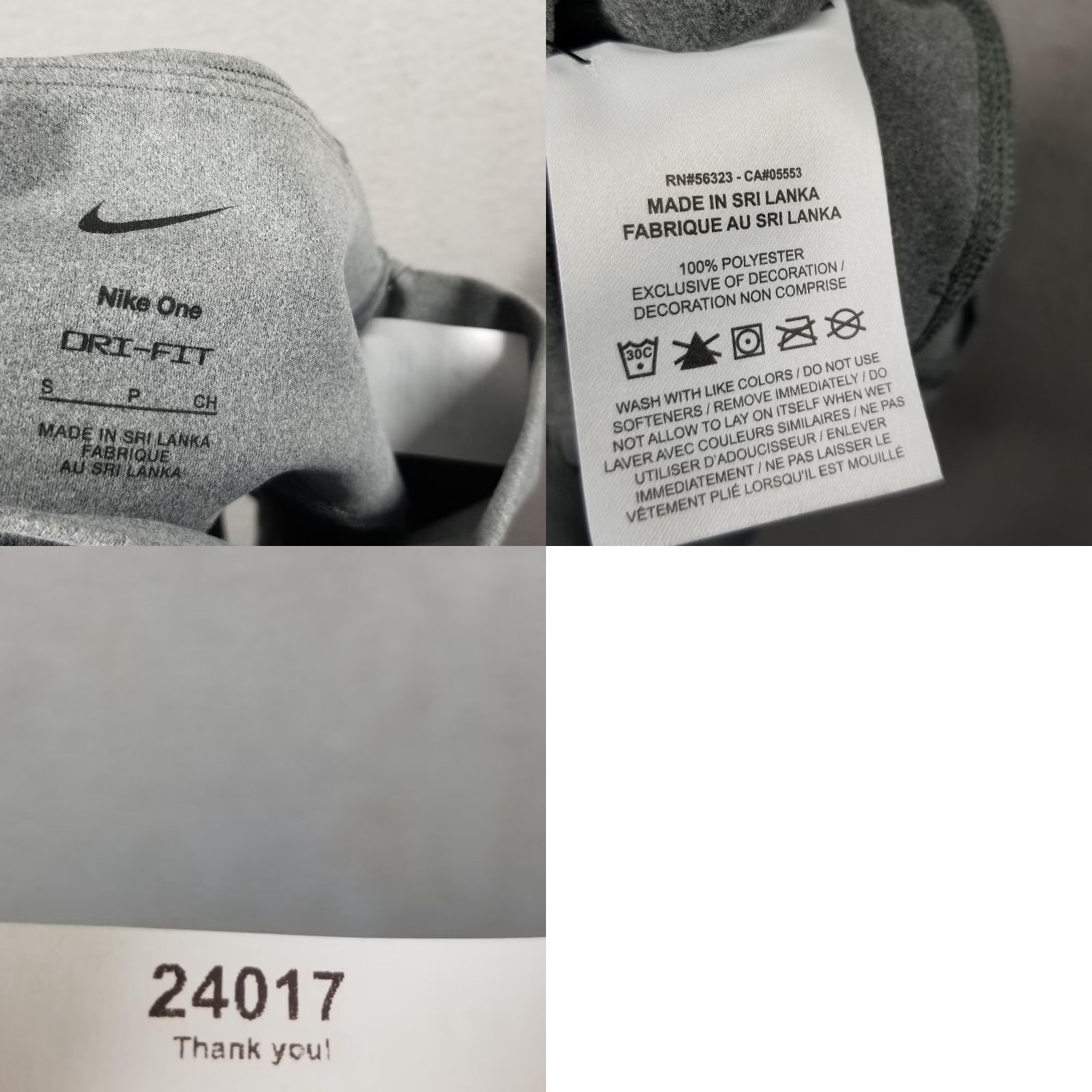 Nike Nike One Dri-FIT Shorts Womens Small Gray High Rise Compression FN3211 Size 28" / US 6 / IT 42 - 8 Thumbnail