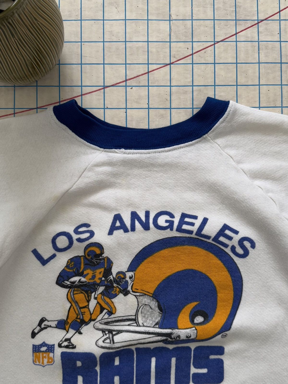 NFL × Vintage Vintage LA Rams Raglan Sleeve Crewneck Boys Kids Size Large Size US XXS / EU 40 - 8 Thumbnail