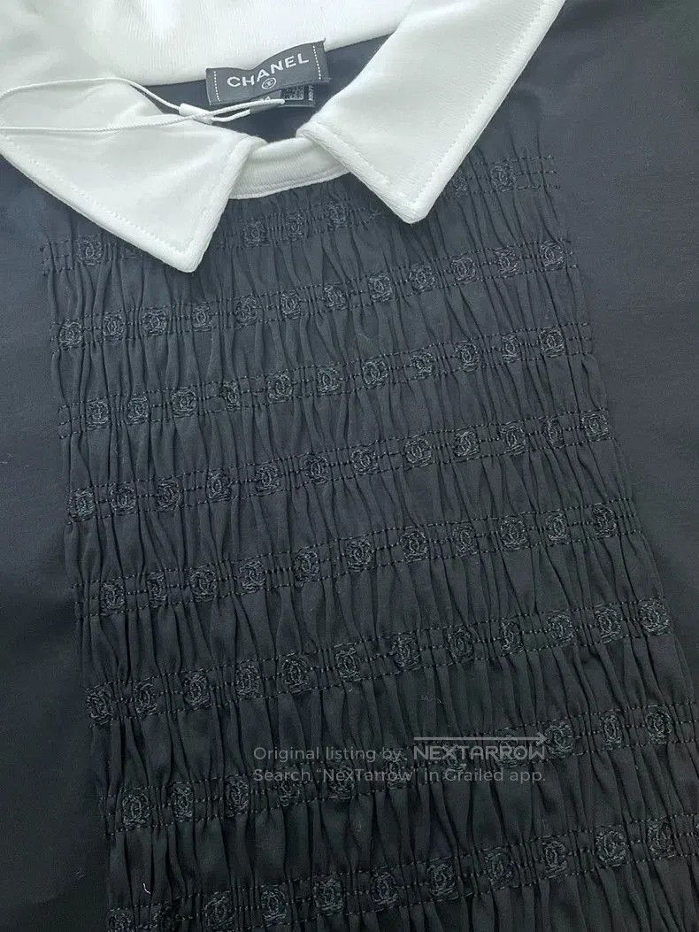 Chanel Chanel 25p Black White Collar Blouse. Size US S / EU 44-46 / 1 - 2 Thumbnail