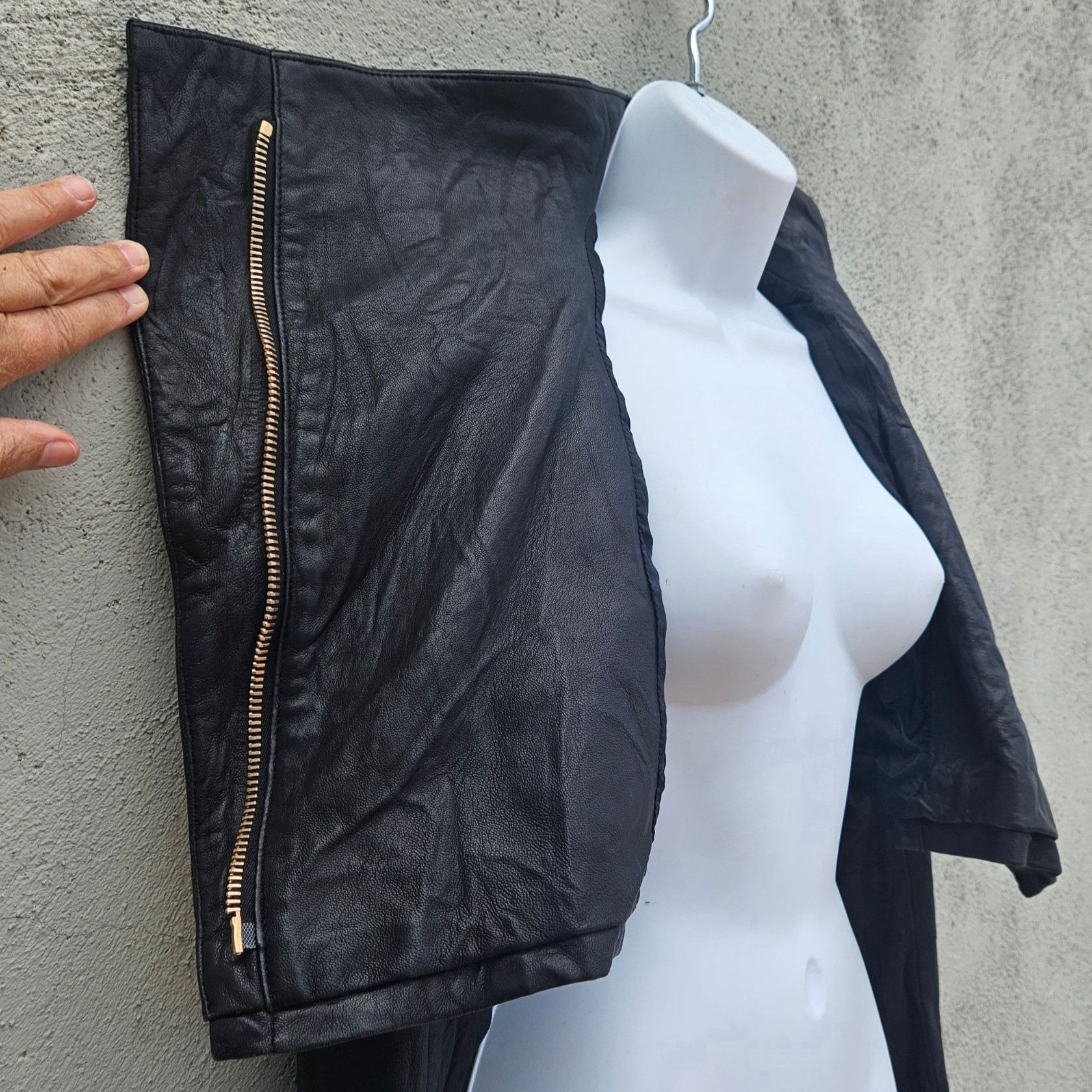 Other Vintage Pegah Anvarian Black Lambskin Leather Cropped Bolero Size S / US 4 / IT 40 - 13 Thumbnail