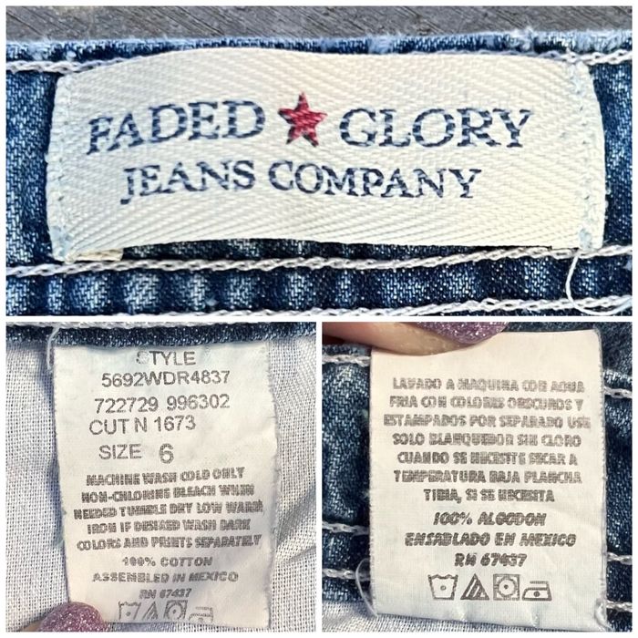Faded Glory Vintage 1990s Faded Glory High Rise Wide Leg Jeans