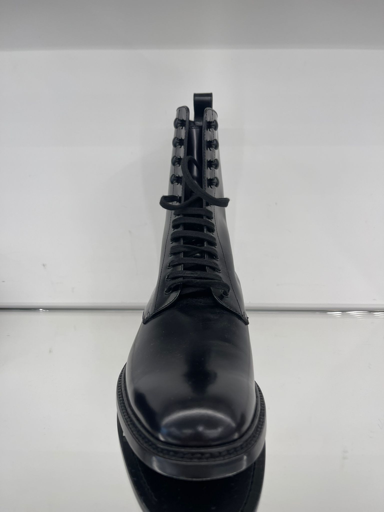 Saint Laurent Paris ARMY LACED BOOTS IN SHINY LEATHER Size US 7 / EU 40 - 3 Thumbnail