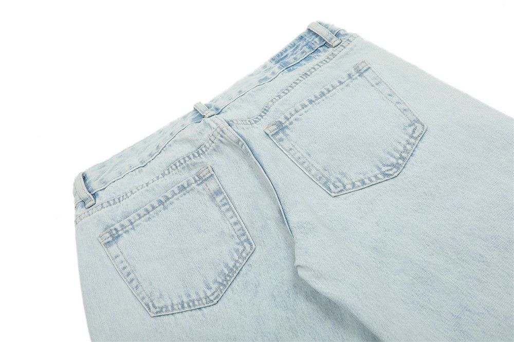 Jean Men's washed straight leg loose casual light-colored jeans Size US 32 / EU 48 - 6 Thumbnail