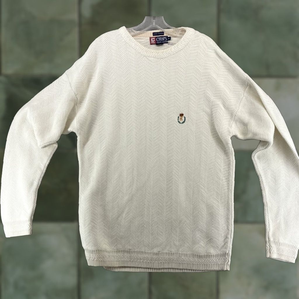 Chaps Vintage Ralph Lauren Chaps Mens Sweater Cotton Herringbone Crew Neck M Winter Casual 90s Size US M / EU 48-50 / 2 - 1 Thumbnail