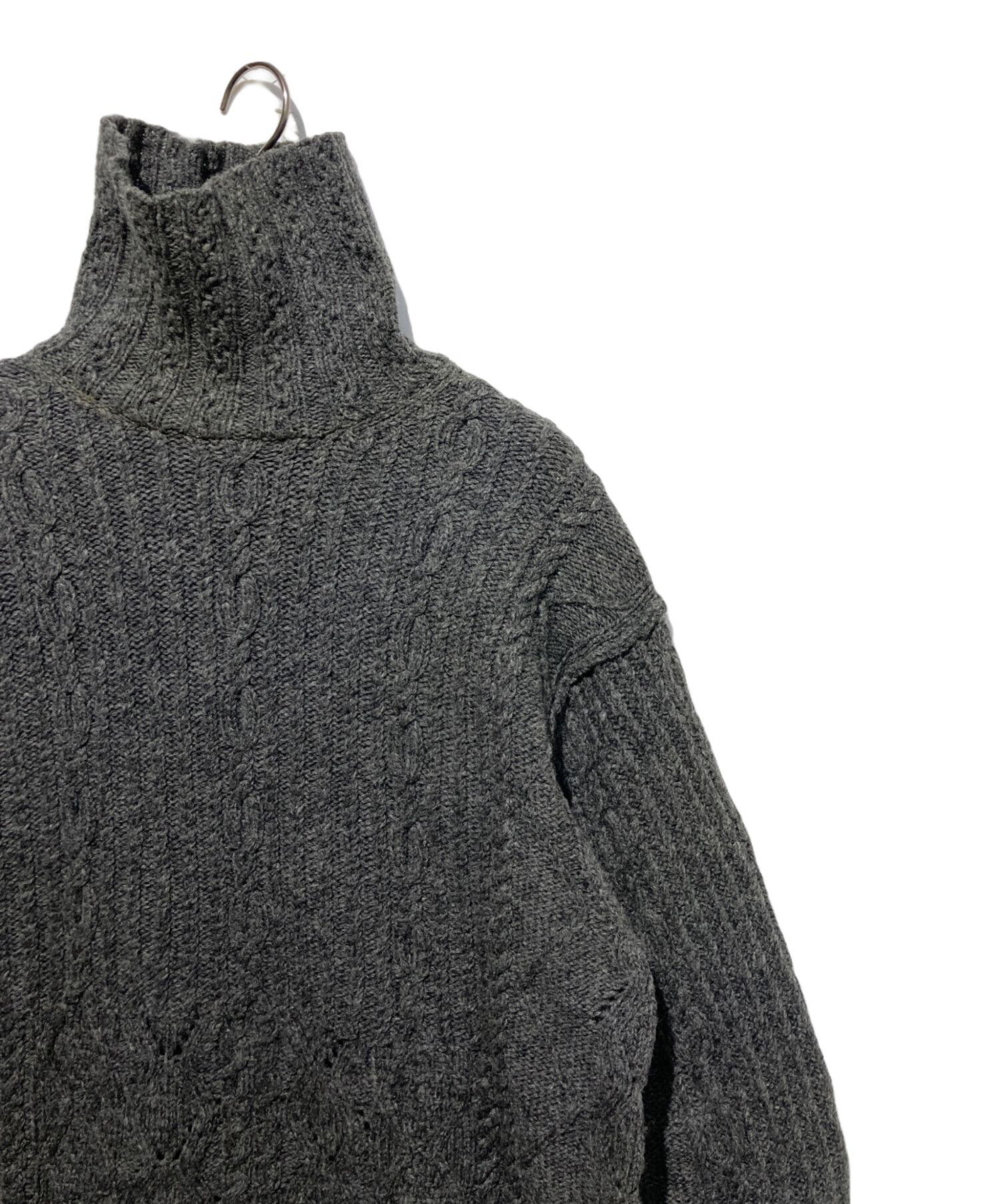 Yohji Yamamoto Yohji Yamamoto pour homme Turtleneck Cable Knit Size US M / EU 48-50 / 2 - 2 Thumbnail