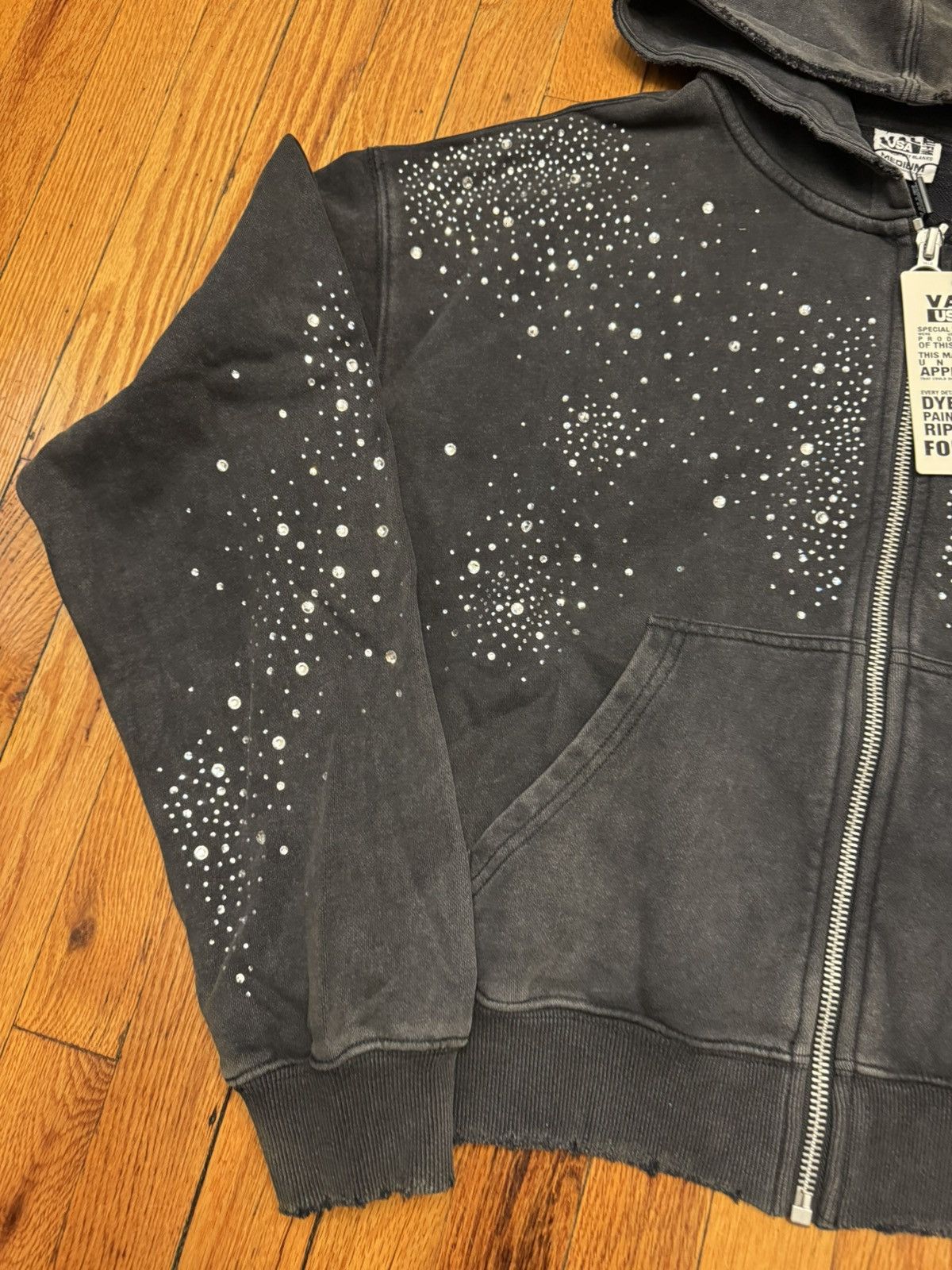 Vale Vale Pluto Clustered Zip Up Hoodie Black Wash Small Size US S / EU 44-46 / 1 - 3 Thumbnail