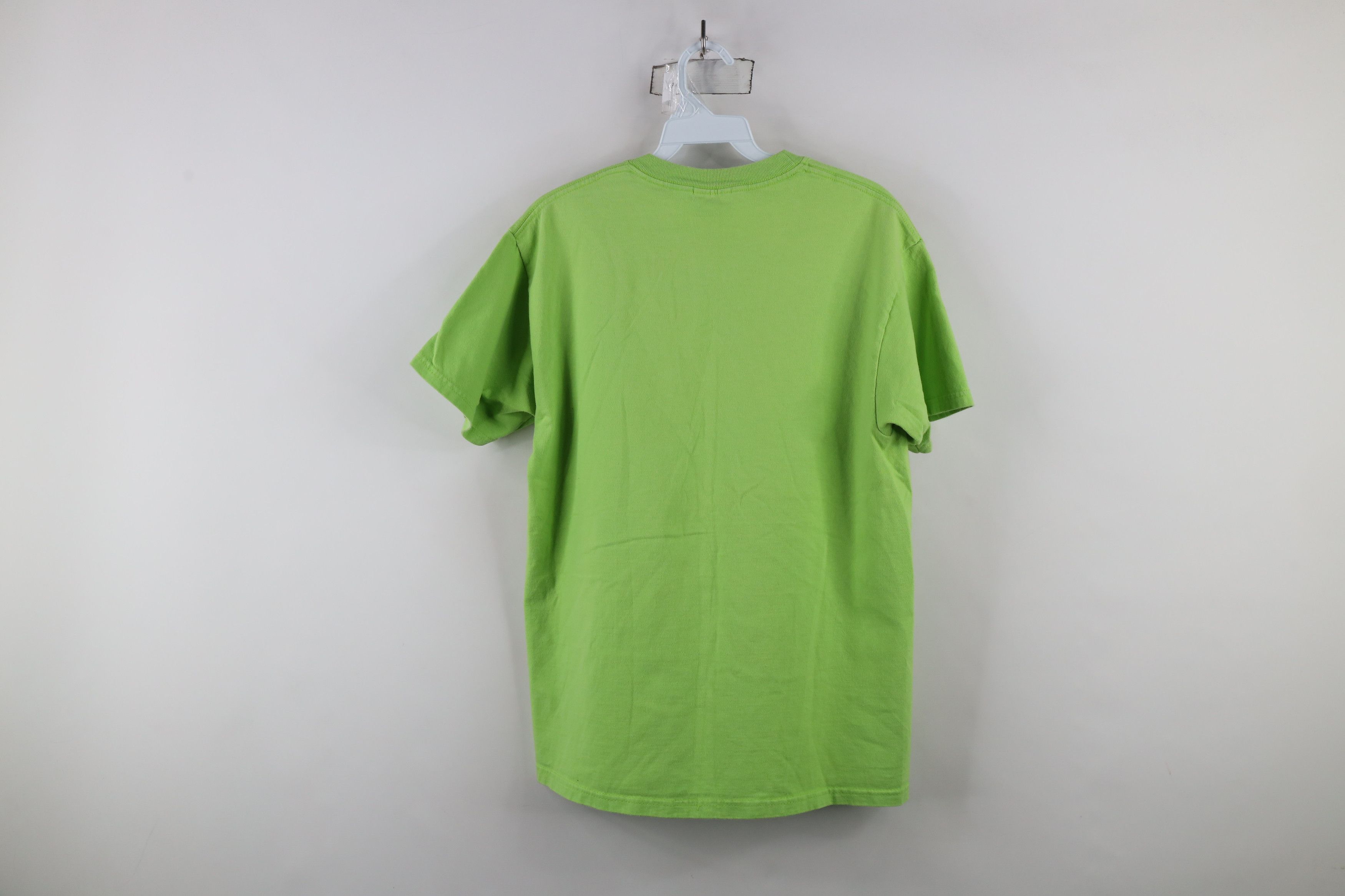 Hanes × Vintage Vintage 90s Hanes Beefy Blank Cotton T-Shirt Lime Green Size US M / EU 48-50 / 2 - 9 Thumbnail