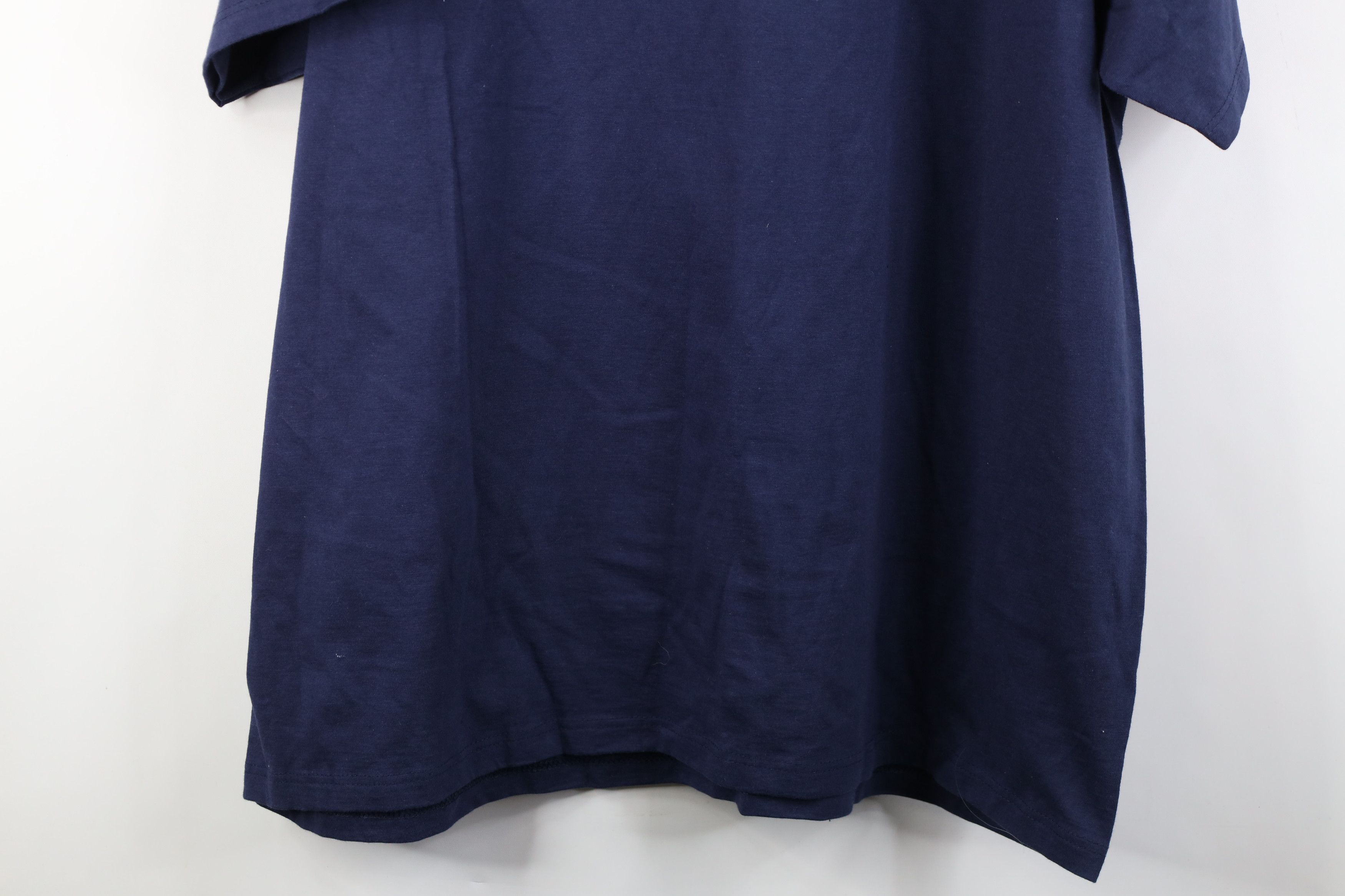 Vintage Vintage 90s Streetwear Heavyweight Cotton T-Shirt Navy Blue Size US XXL / EU 58 / 5 - 13 Thumbnail