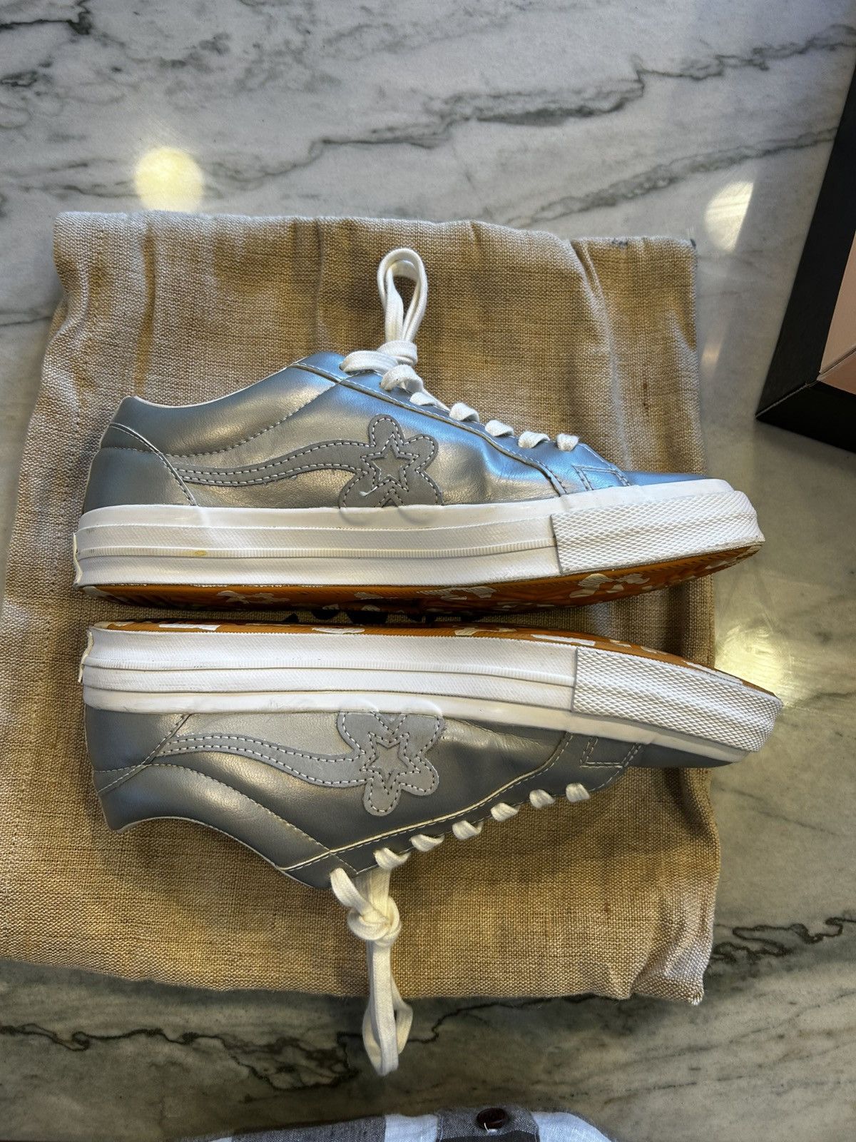 Converse × Golf Wang × Golf le Fleur Converse x Golf Le Fleur* low top Silver 3M Size US 8 / EU 41 - 12 Thumbnail