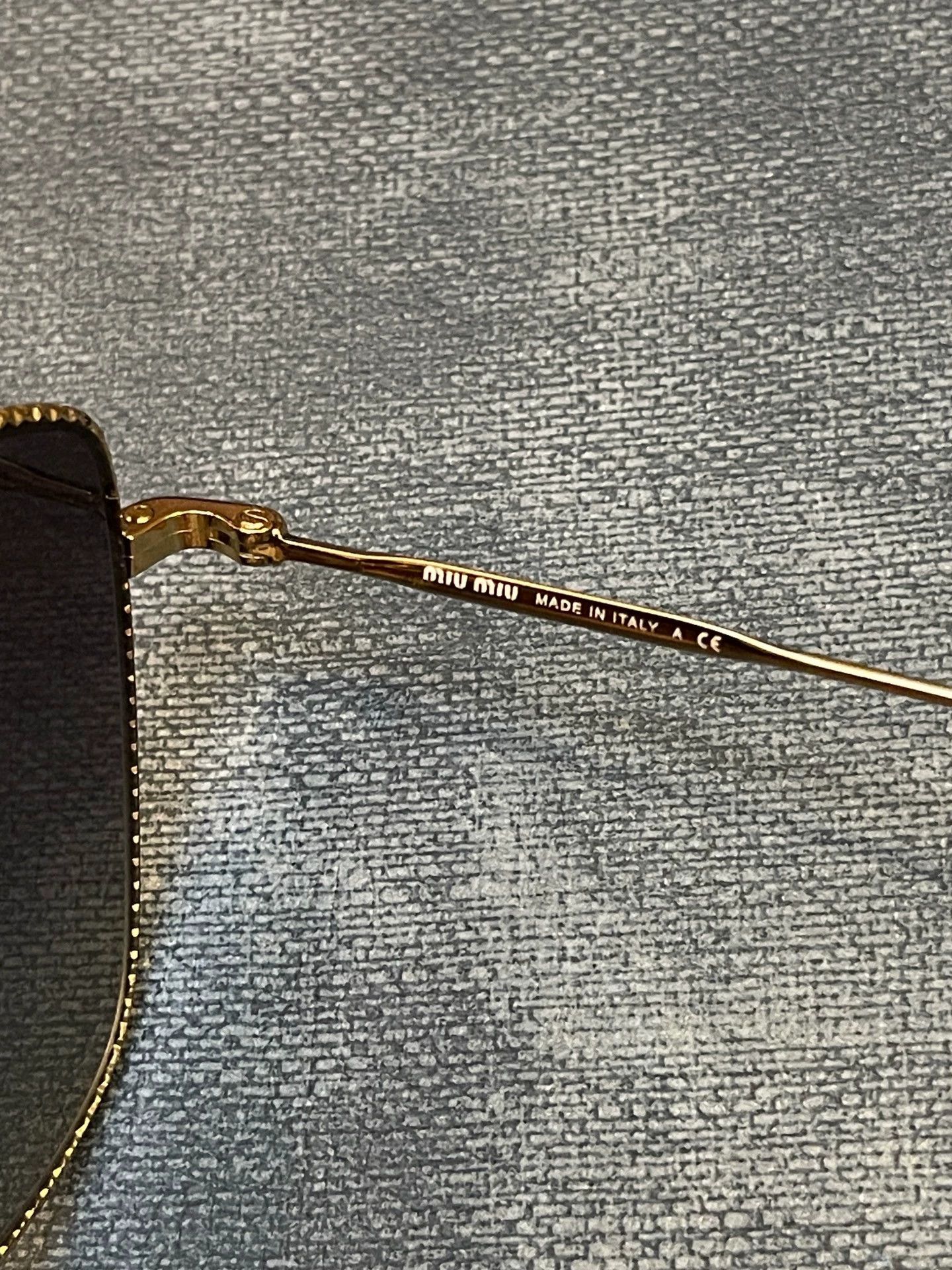 Miu Miu MIU MIU Cat-Eye Gradient Gold Metal Sunglasses Size ONE SIZE - 4 Thumbnail