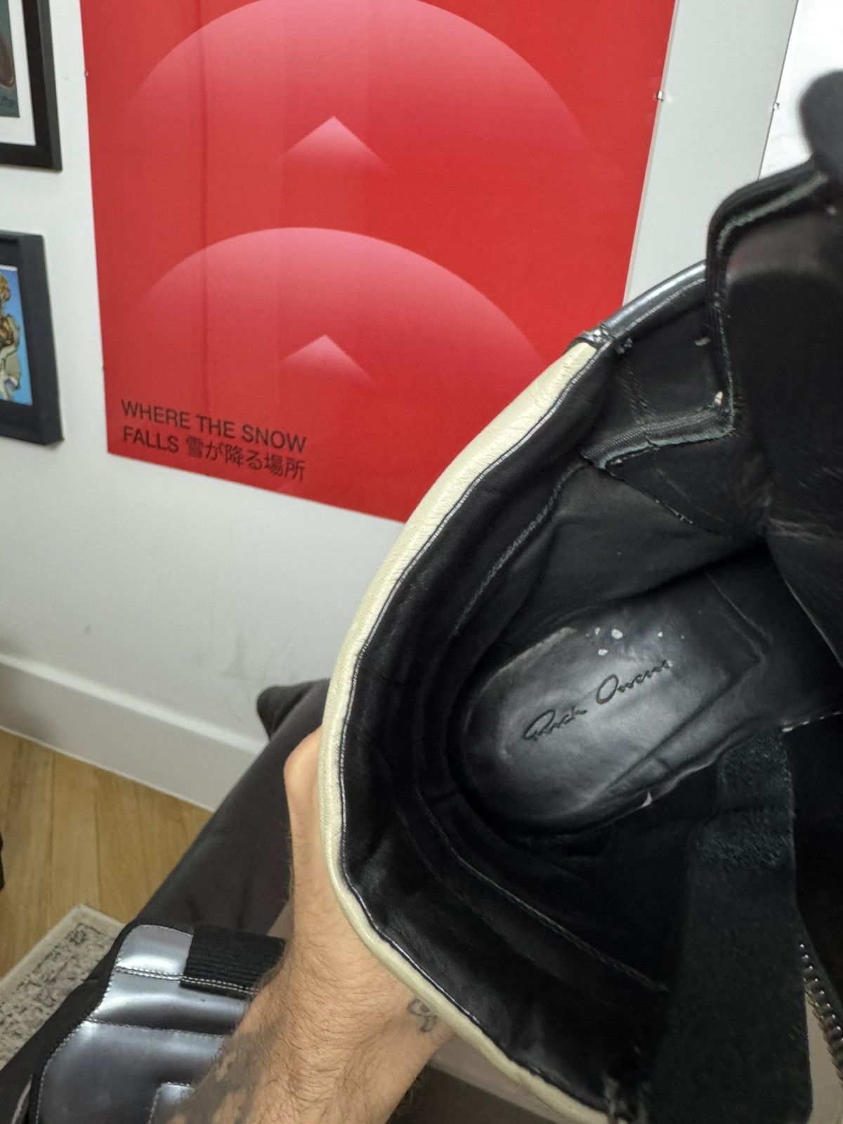 Rick Owens Rare Rick Owens Metallic Silver Geobasket High Top Sneakers Size US 7.5 / EU 40-41 - 13 Thumbnail