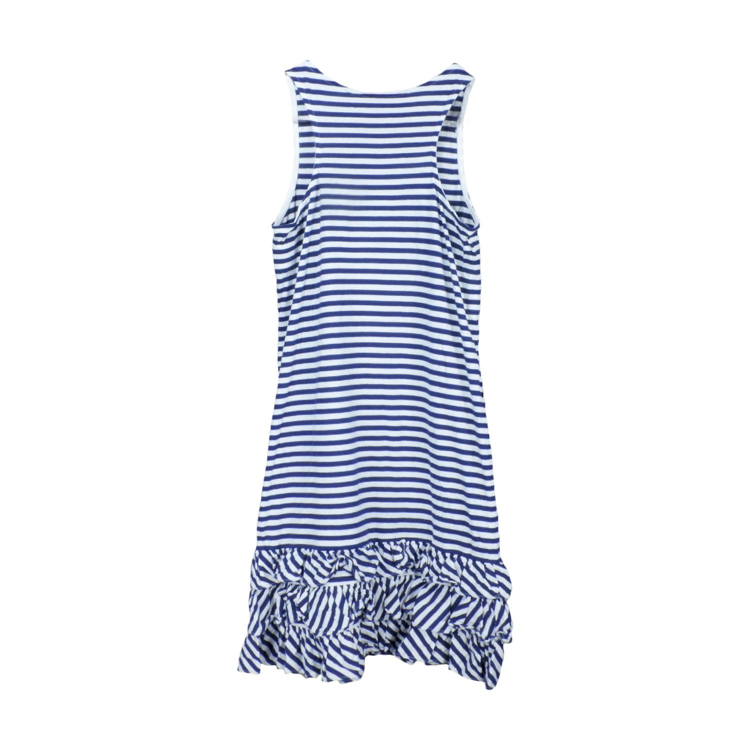 Polo Ralph Lauren POLO RALPH LAUREN GIRLS BLUE/WHITE STRIPED SLEEVELESS DRESS Size XL / US 12-14 / IT 48-50 - 2 Thumbnail