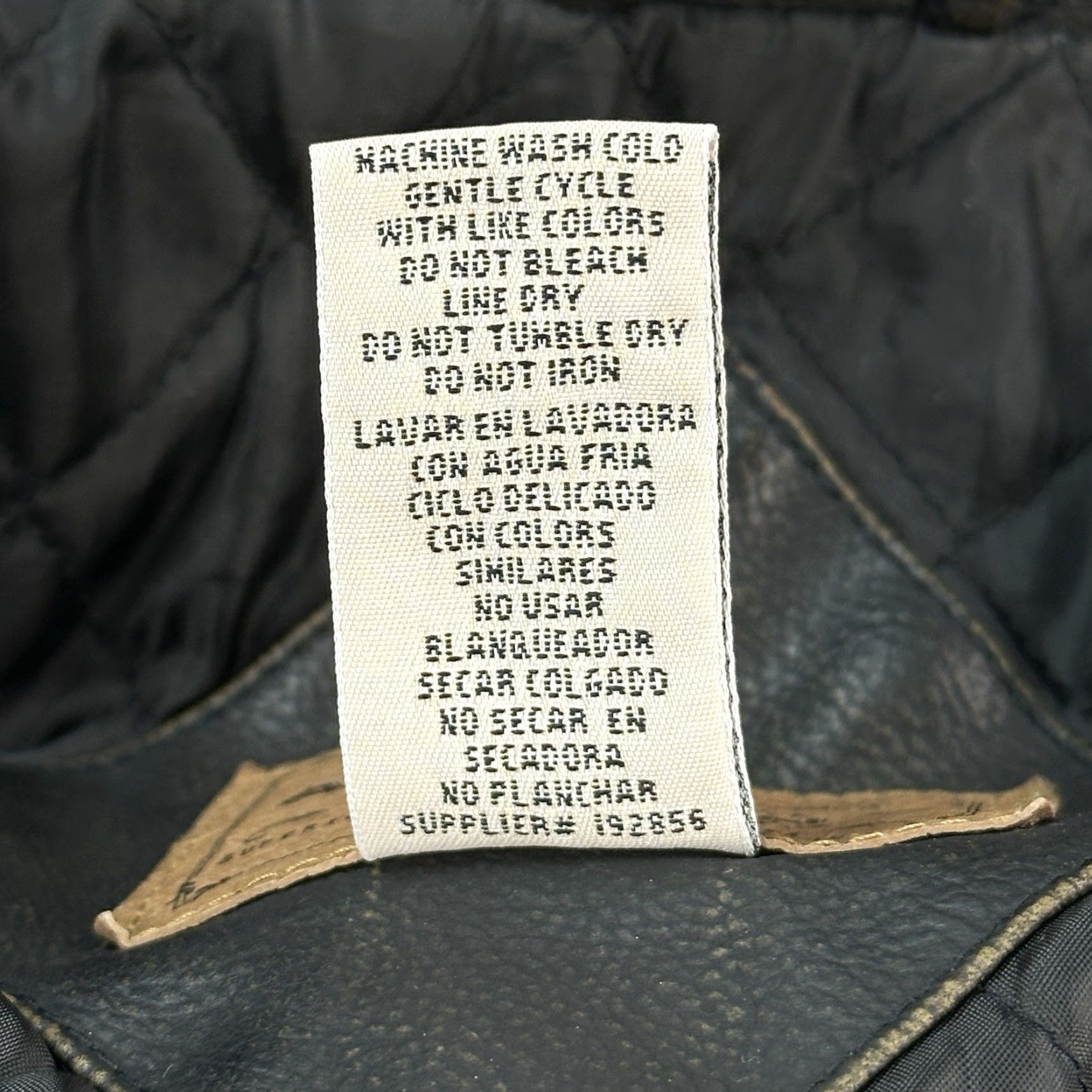 Vintage VINTAGE Arizona Jean Co Jacket Mens Large Brown Faux Leather Full Zip Moto Y2K Mens Regular Jacket Size US 33 - 7 Thumbnail