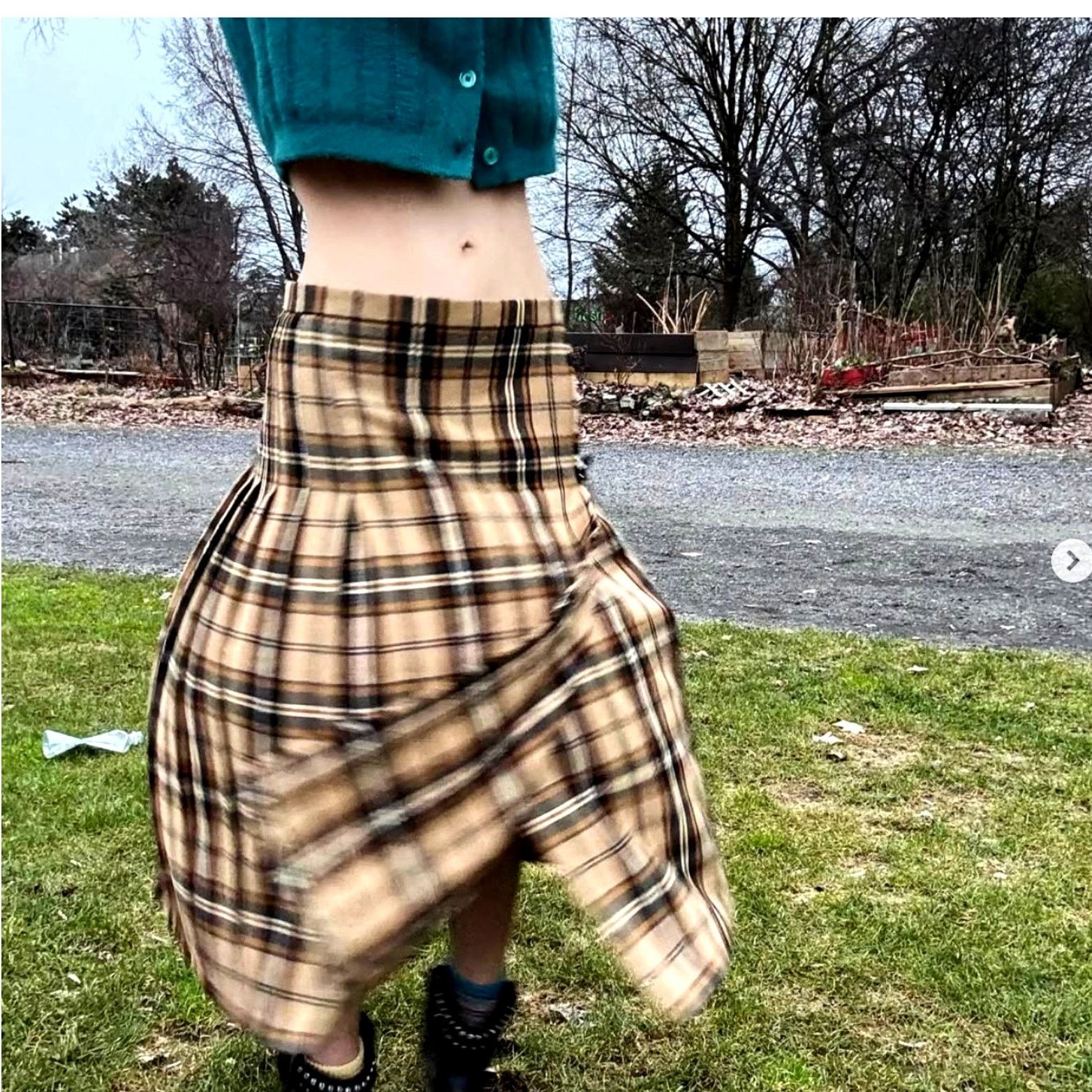 Vintage Vtg 80s Tartan Pure New Wool Woman's Kilt United Kingdom Size 28" / US 6 / IT 42 - 4 Thumbnail