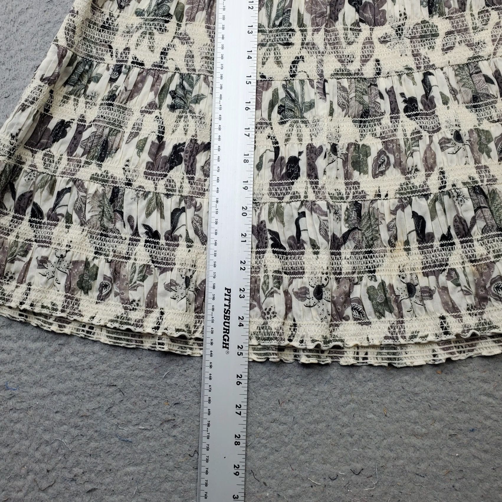 Tory Burch Tory Burch Womens Skirt 4 Midi Leaf Print Elastic Waist UVUC? Size 27" / US 4 / IT 40 - 3 Thumbnail